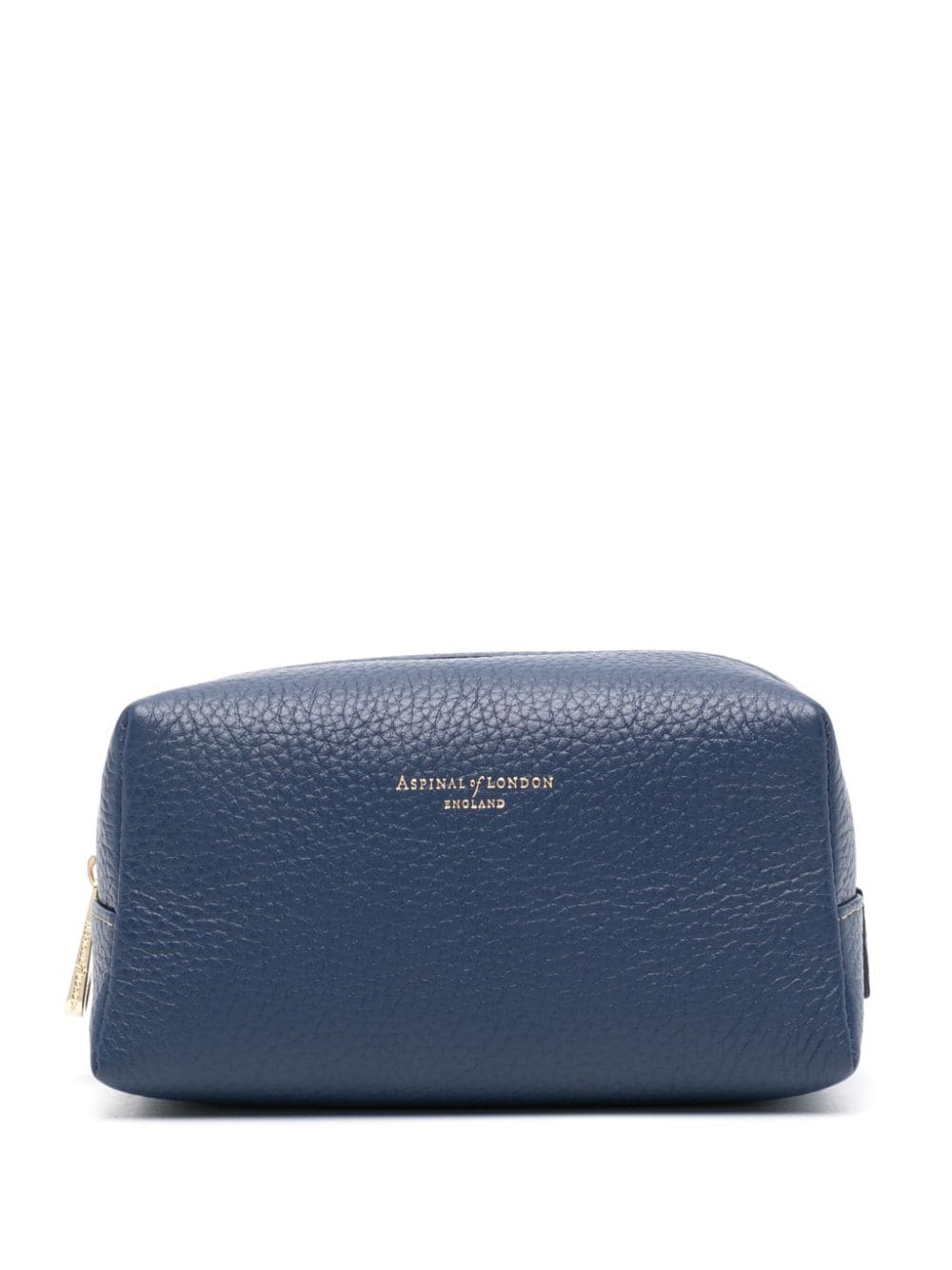 Aspinal Of London small London leather make up bag - Blue von Aspinal Of London