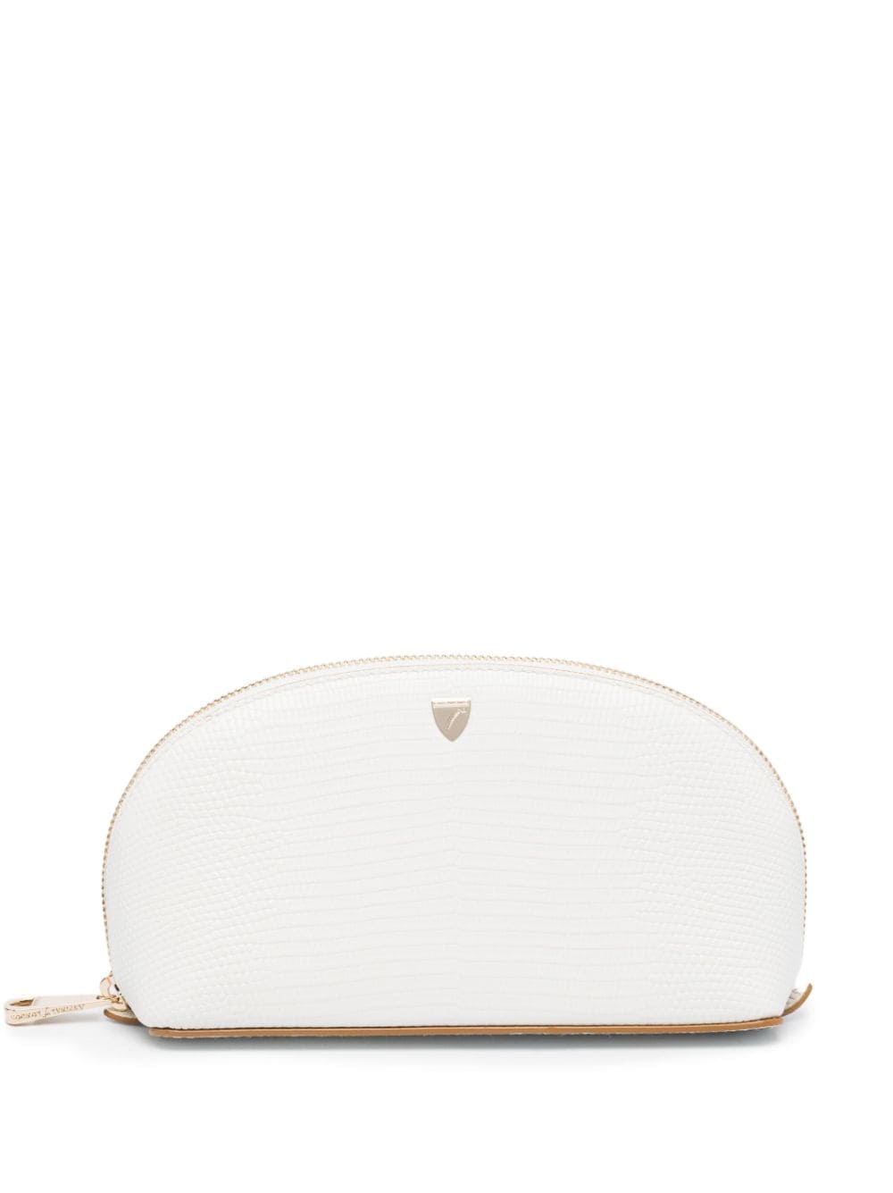 Aspinal Of London small leather make-up bag - White von Aspinal Of London