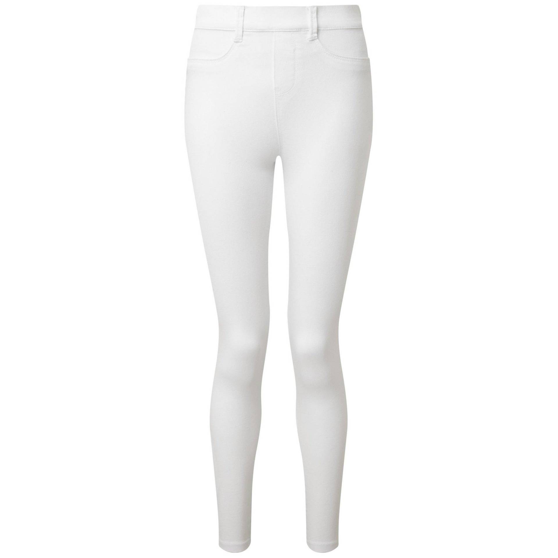 Jeggings Damen Weiss M von Asquith & Fox