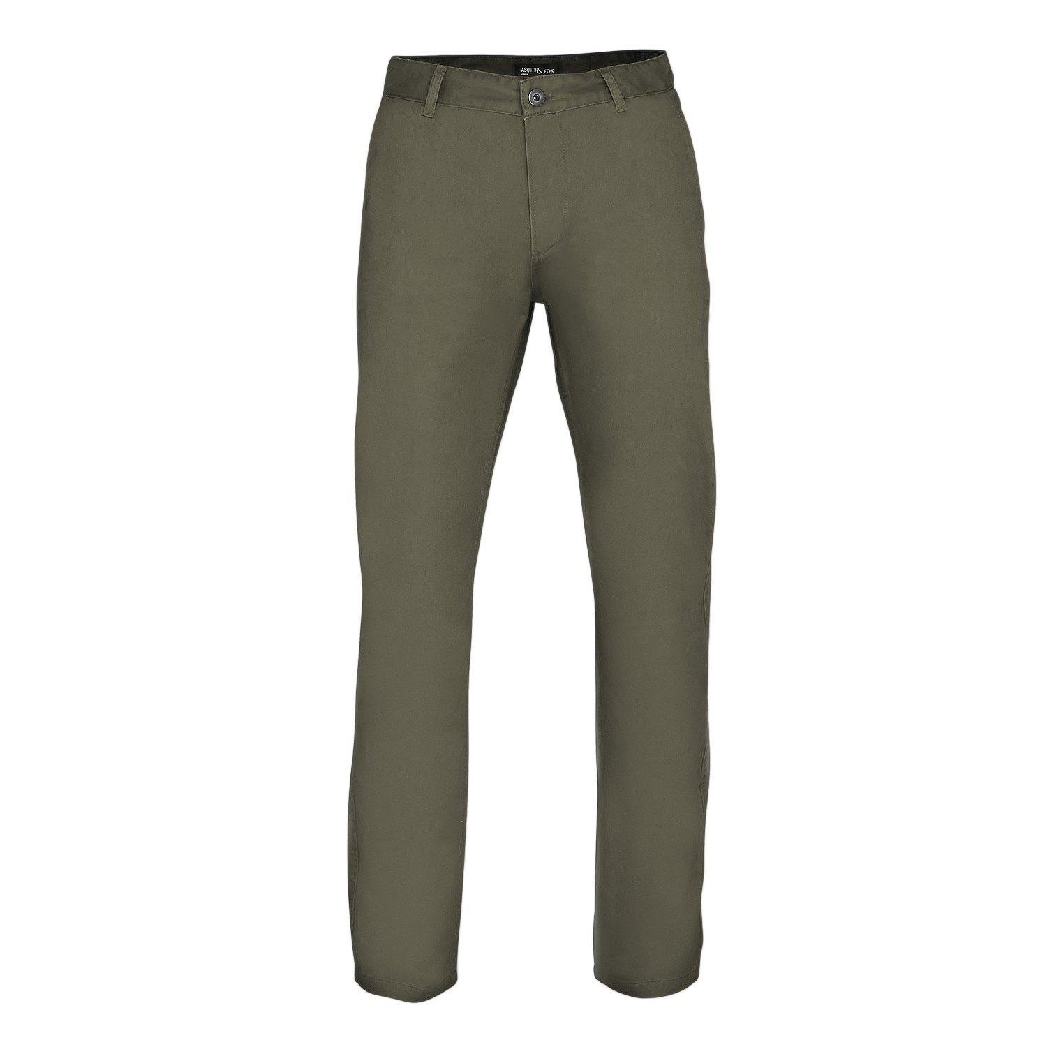 Klassik Hose Chinos Herren Schiefergrau M von Asquith & Fox