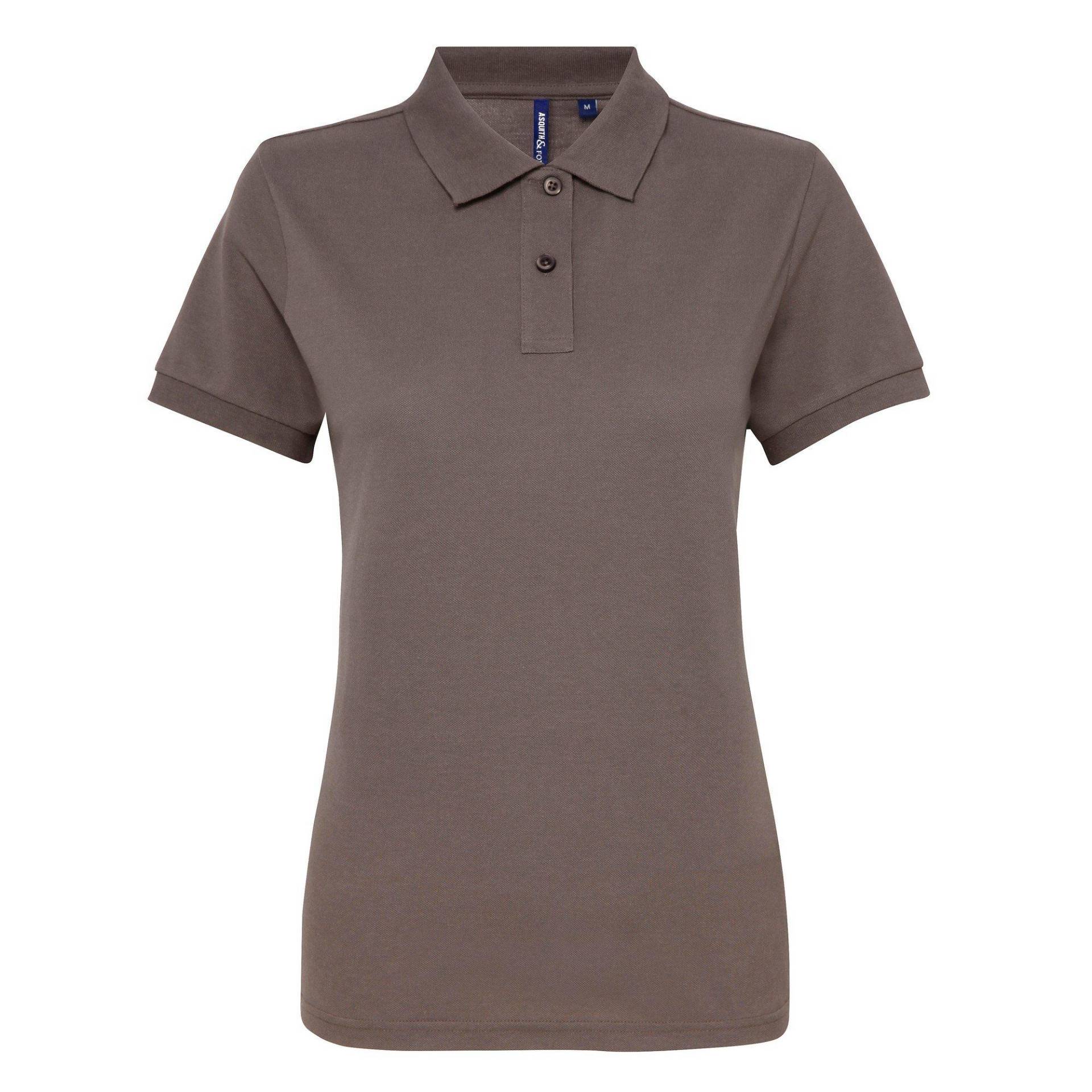 Kurzarm Performance Blend Polo Shirt Damen Schiefergrau M von Asquith & Fox