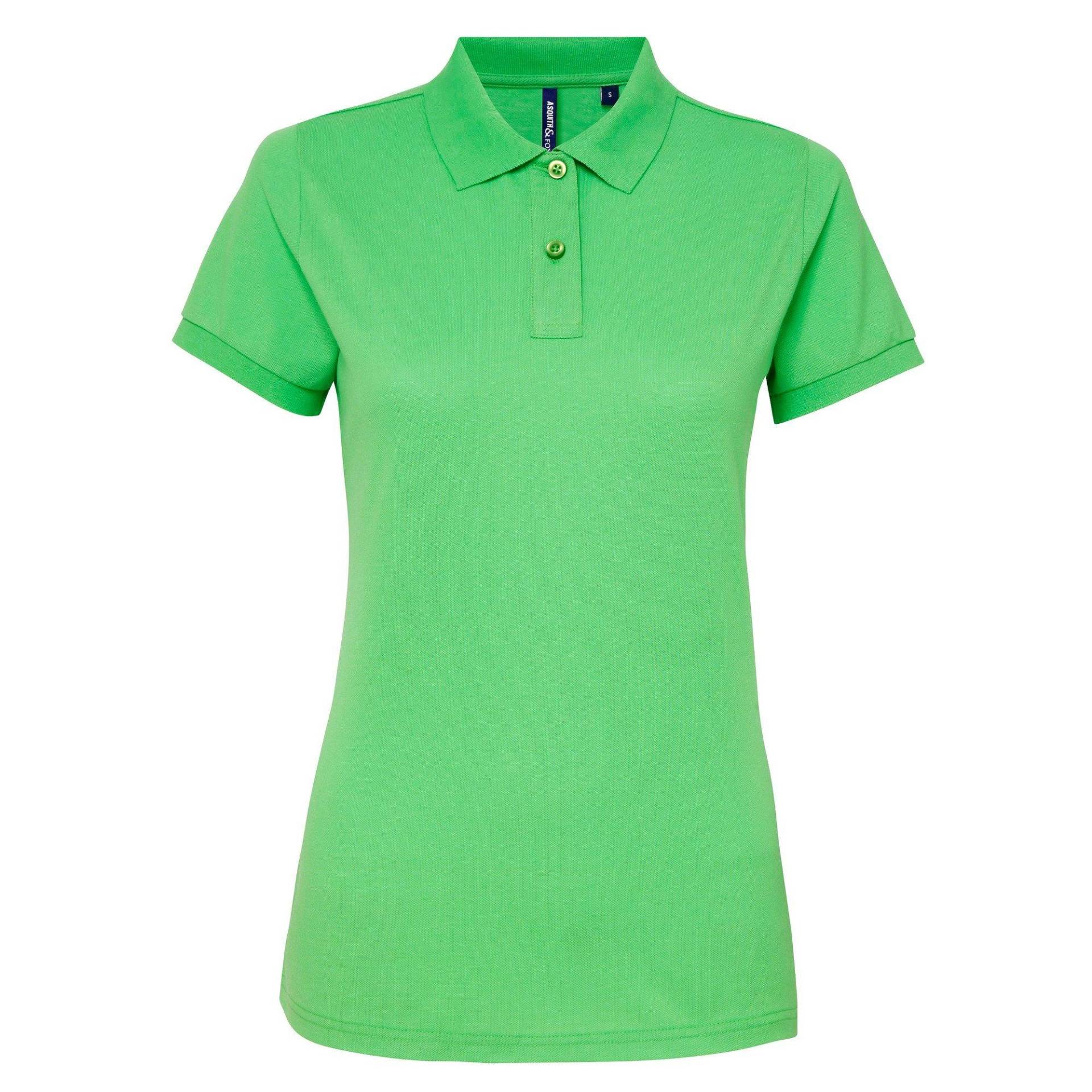 Kurzarm Performance Blend Polo Shirt Damen Limone XS von Asquith & Fox