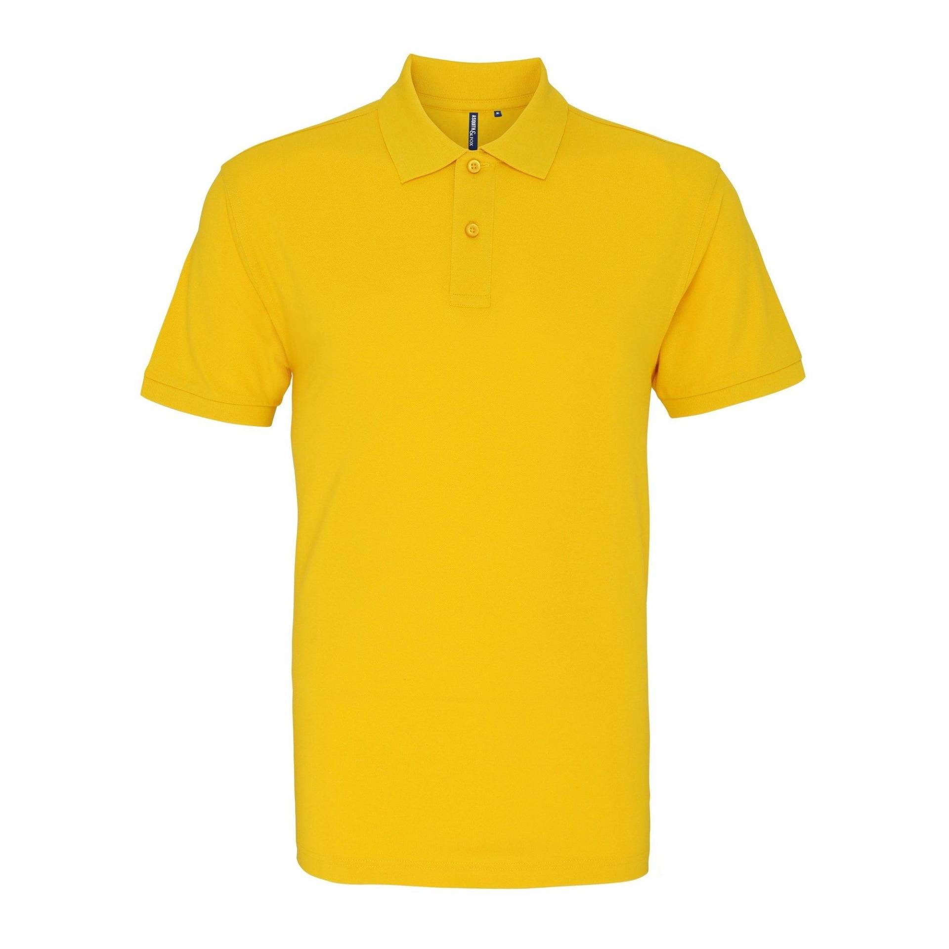 Poloshirt, Kurzarm Herren Gelb Bunt L von Asquith & Fox