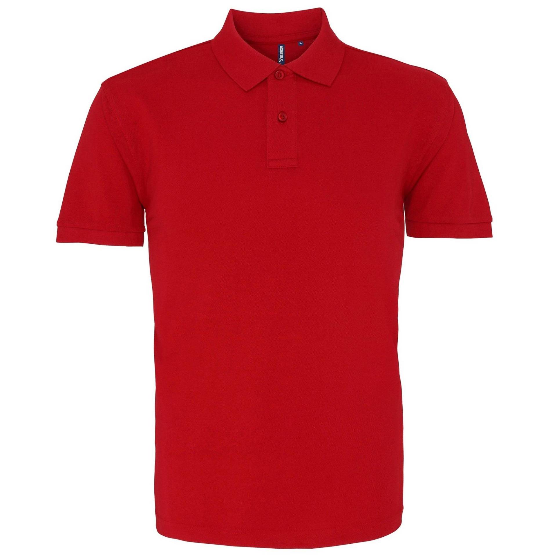 Poloshirt, Kurzarm Herren Rot Bunt L von Asquith & Fox