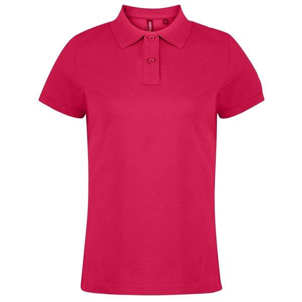 Poloshirt, Kurzarm Damen Pink L von Asquith & Fox