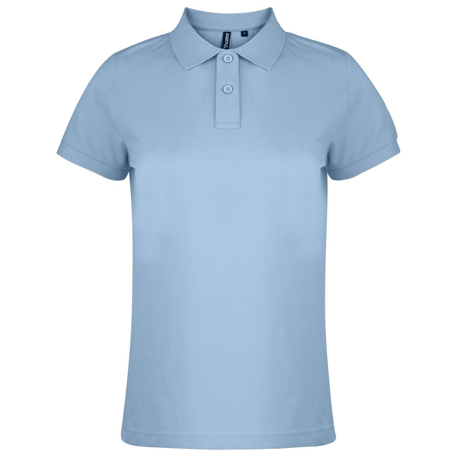 Poloshirt, Kurzarm Damen Himmelblau L von Asquith & Fox