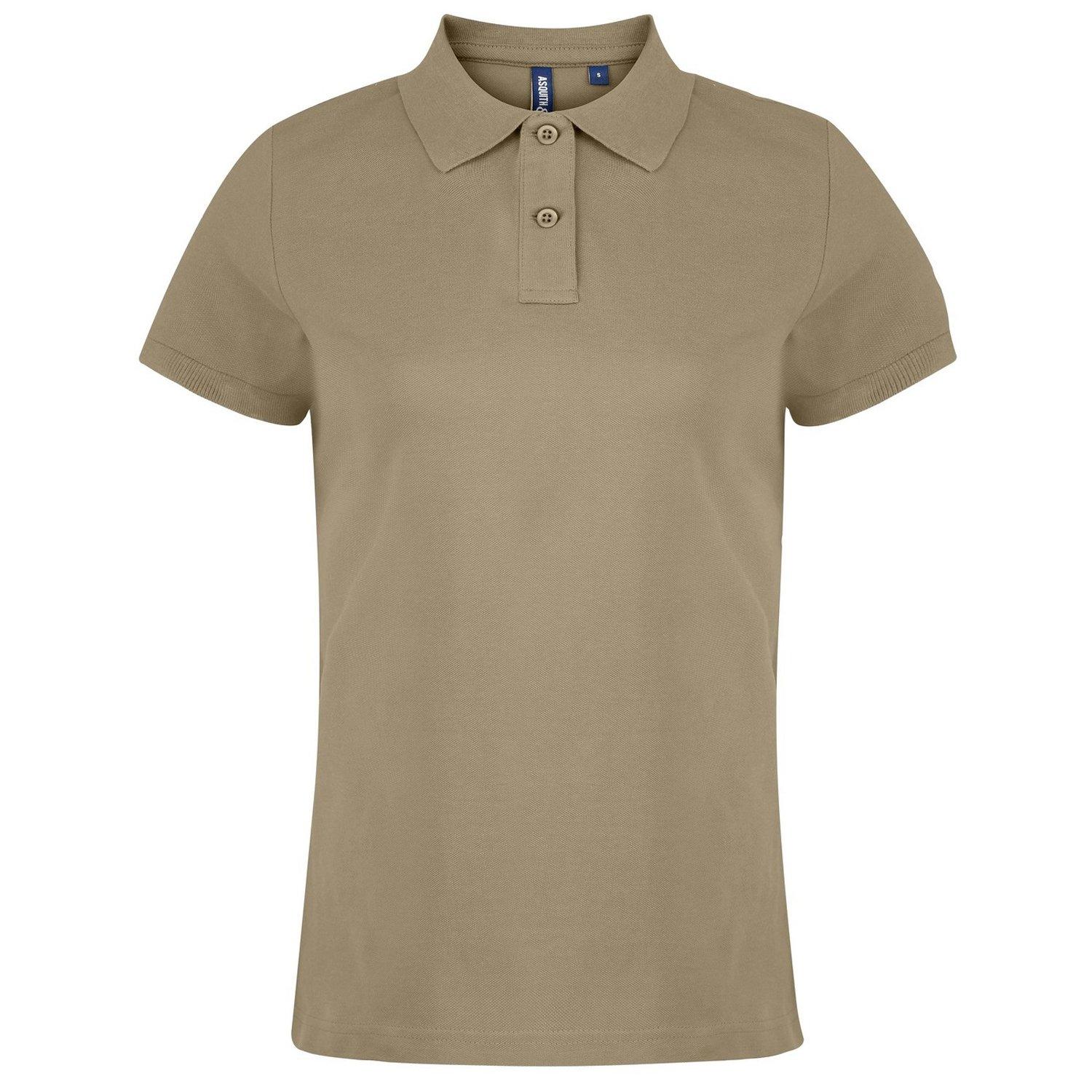 Poloshirt, Kurzarm Damen Khaki M von Asquith & Fox