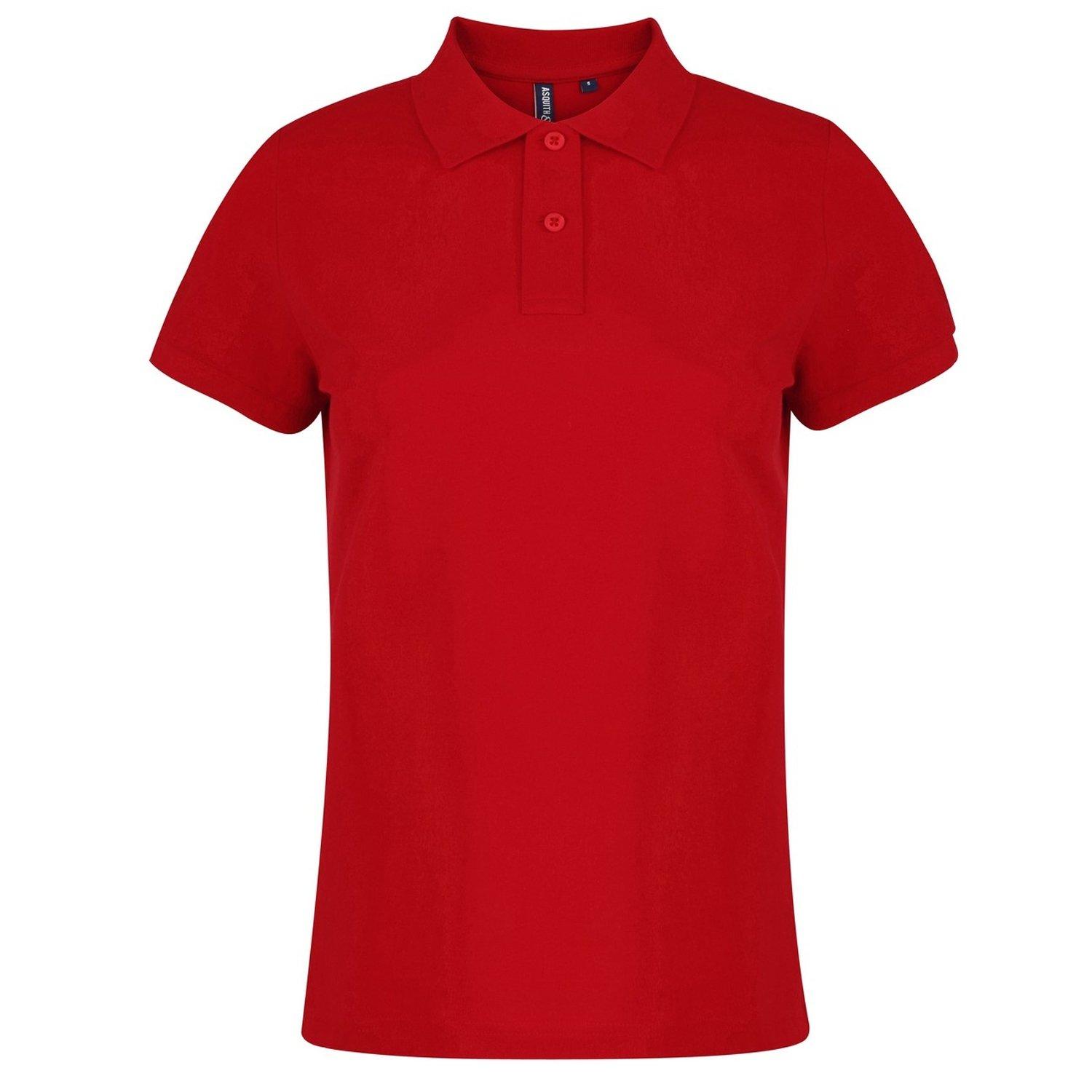 Poloshirt, Kurzarm Damen Rot Bunt M von Asquith & Fox