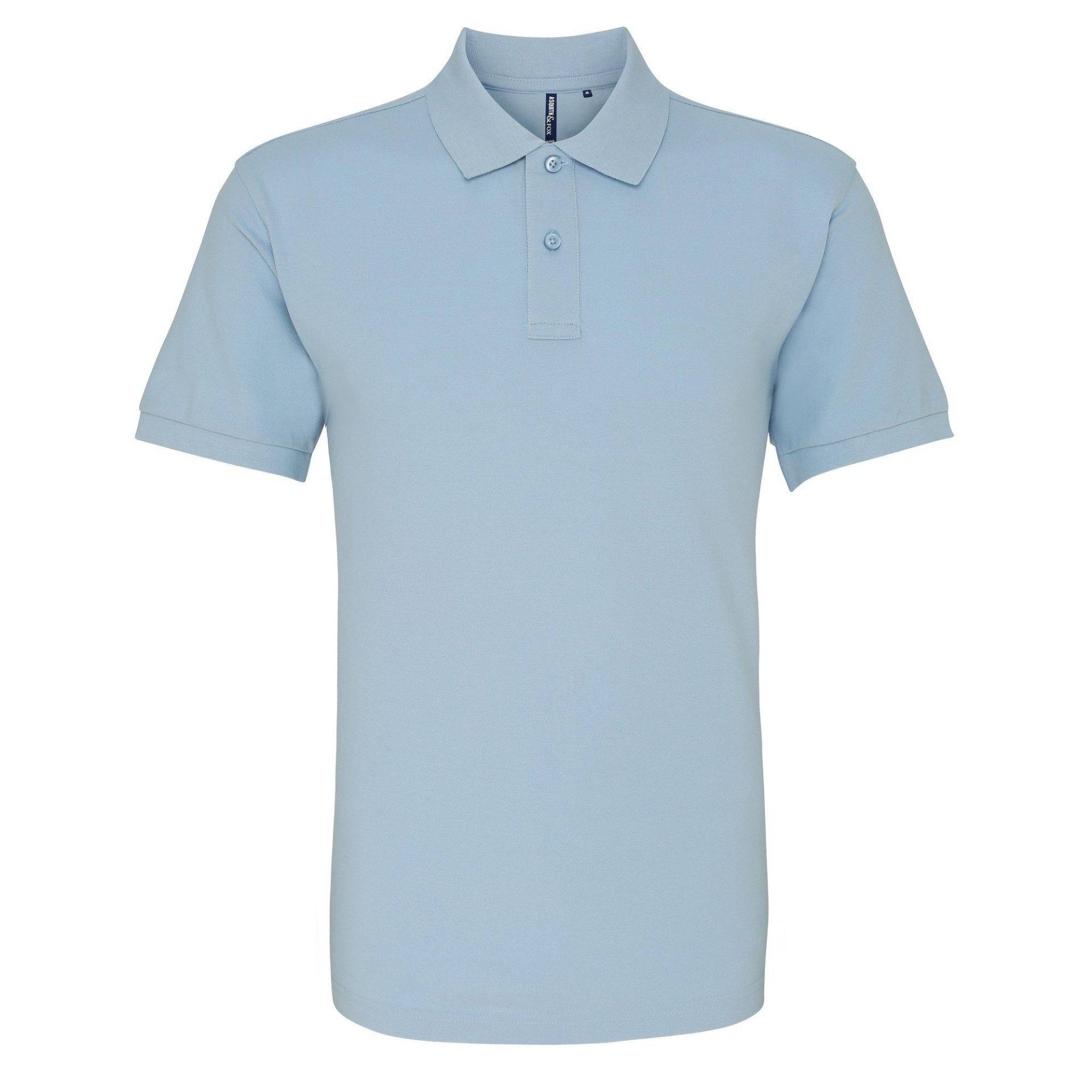 Poloshirt, Kurzarm Herren Himmelblau S von Asquith & Fox