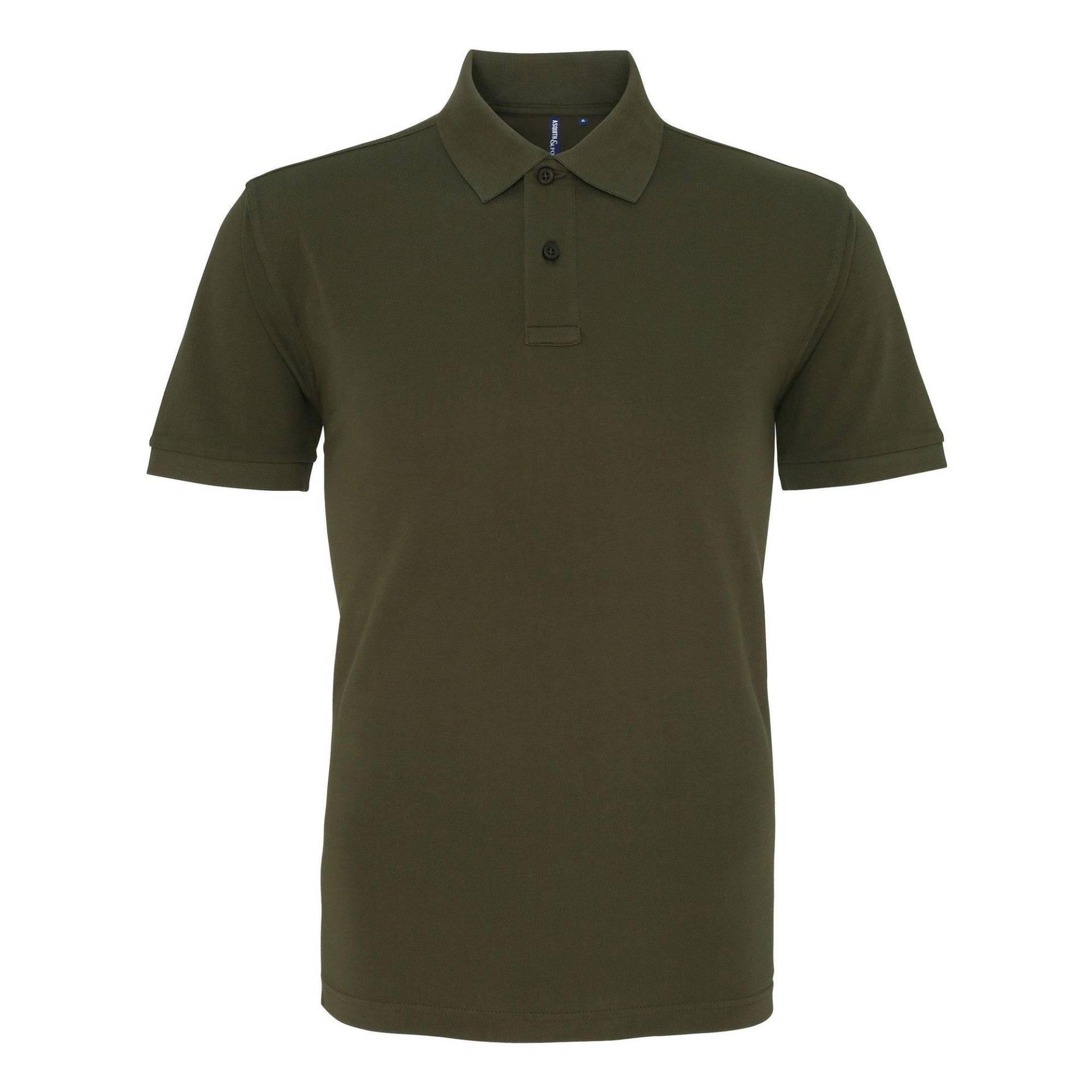 Poloshirt, Kurzarm Herren Olivegrün XL von Asquith & Fox