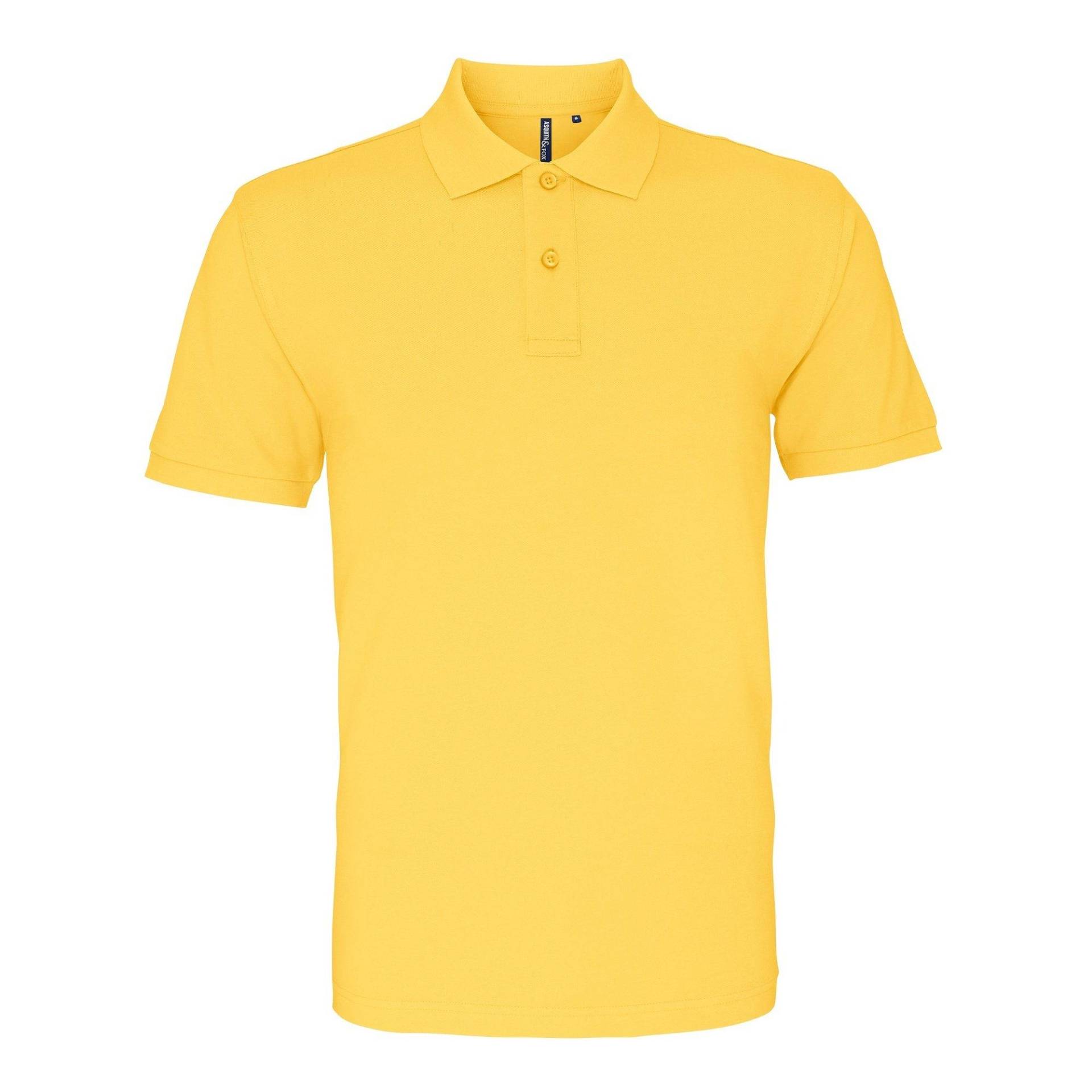 Poloshirt, Kurzarm Herren Senfgelb XL von Asquith & Fox