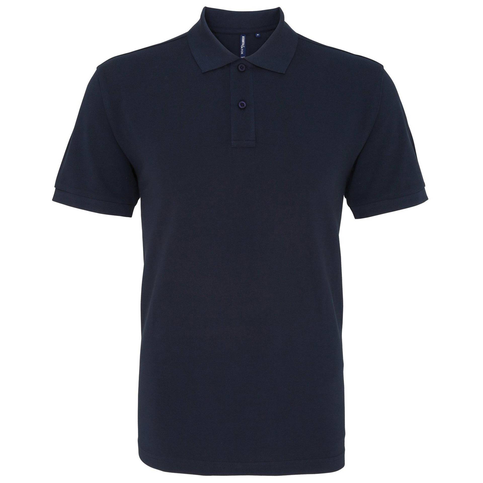 Poloshirt, Kurzarm Herren Marine XL von Asquith & Fox