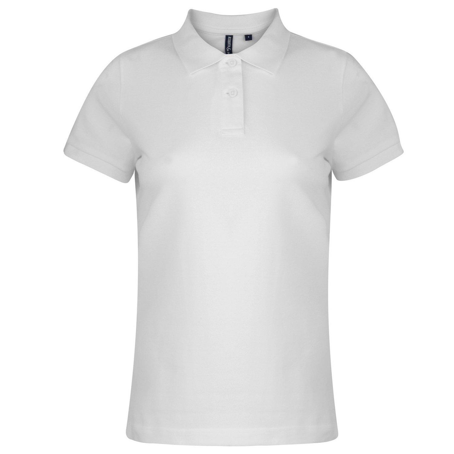 Poloshirt, Kurzarm Damen Weiss XXL von Asquith & Fox