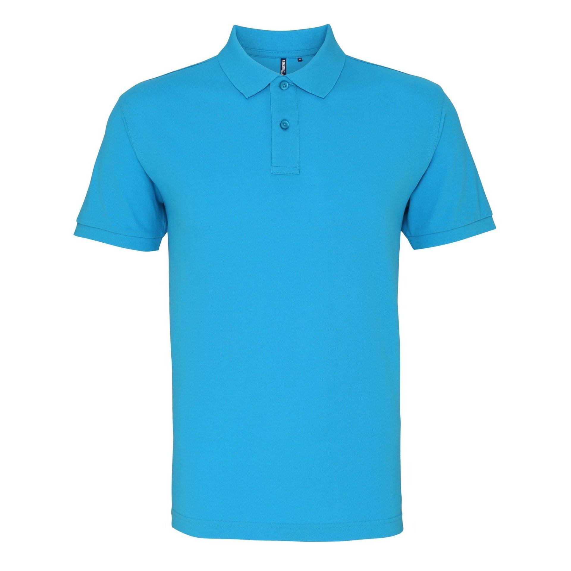 Poloshirt, Kurzarm Herren Türkisblau XXL von Asquith & Fox