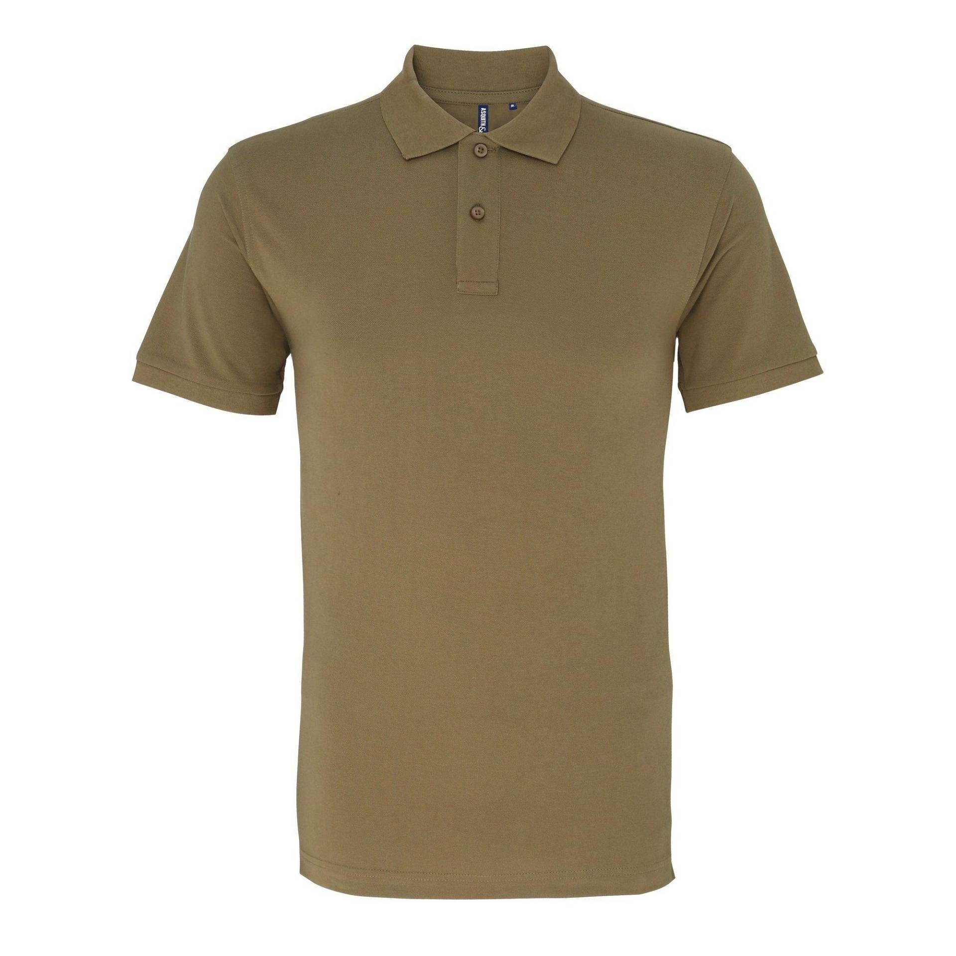 Poloshirt, Kurzarm Herren Khaki XXL von Asquith & Fox