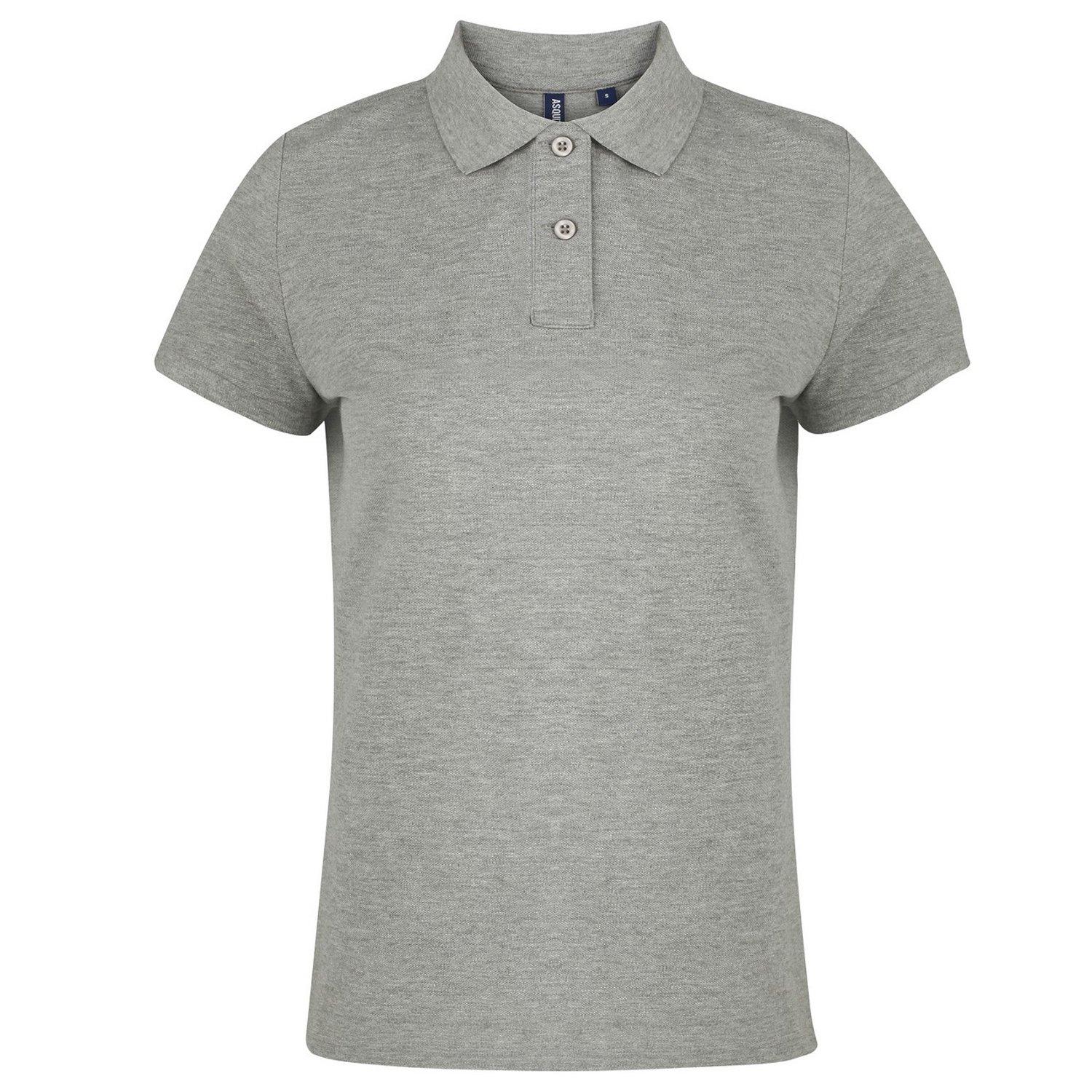 Poloshirt, Kurzarm Damen Taubengrau XXL von Asquith & Fox