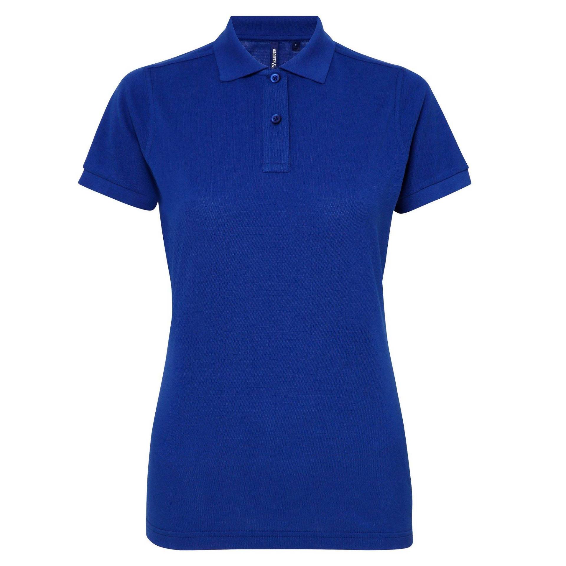 Kurzarm Polo Shirt Damen Königsblau M von Asquith & Fox