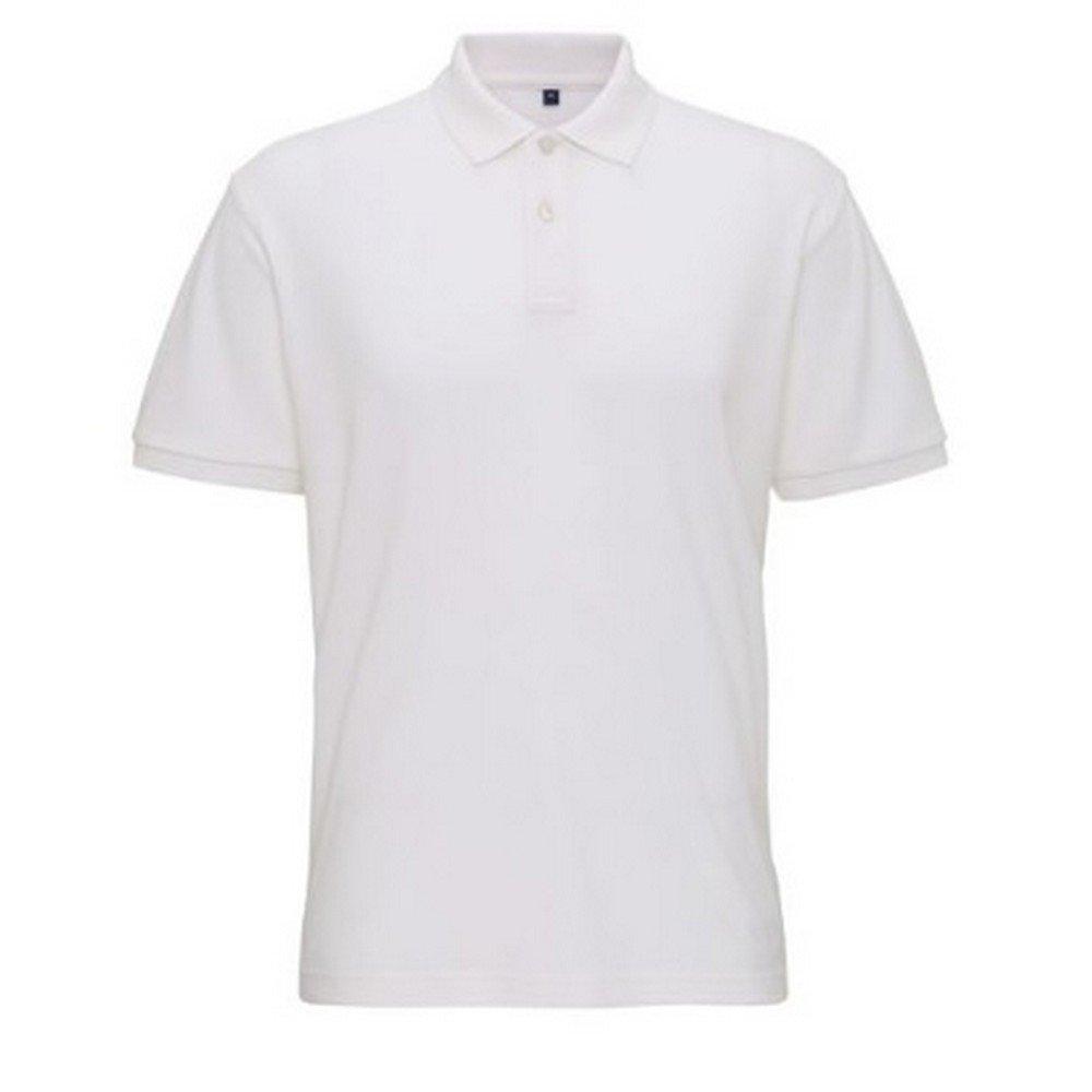 Mens Superweiches Polo Shirt Herren Weiss L von Asquith & Fox