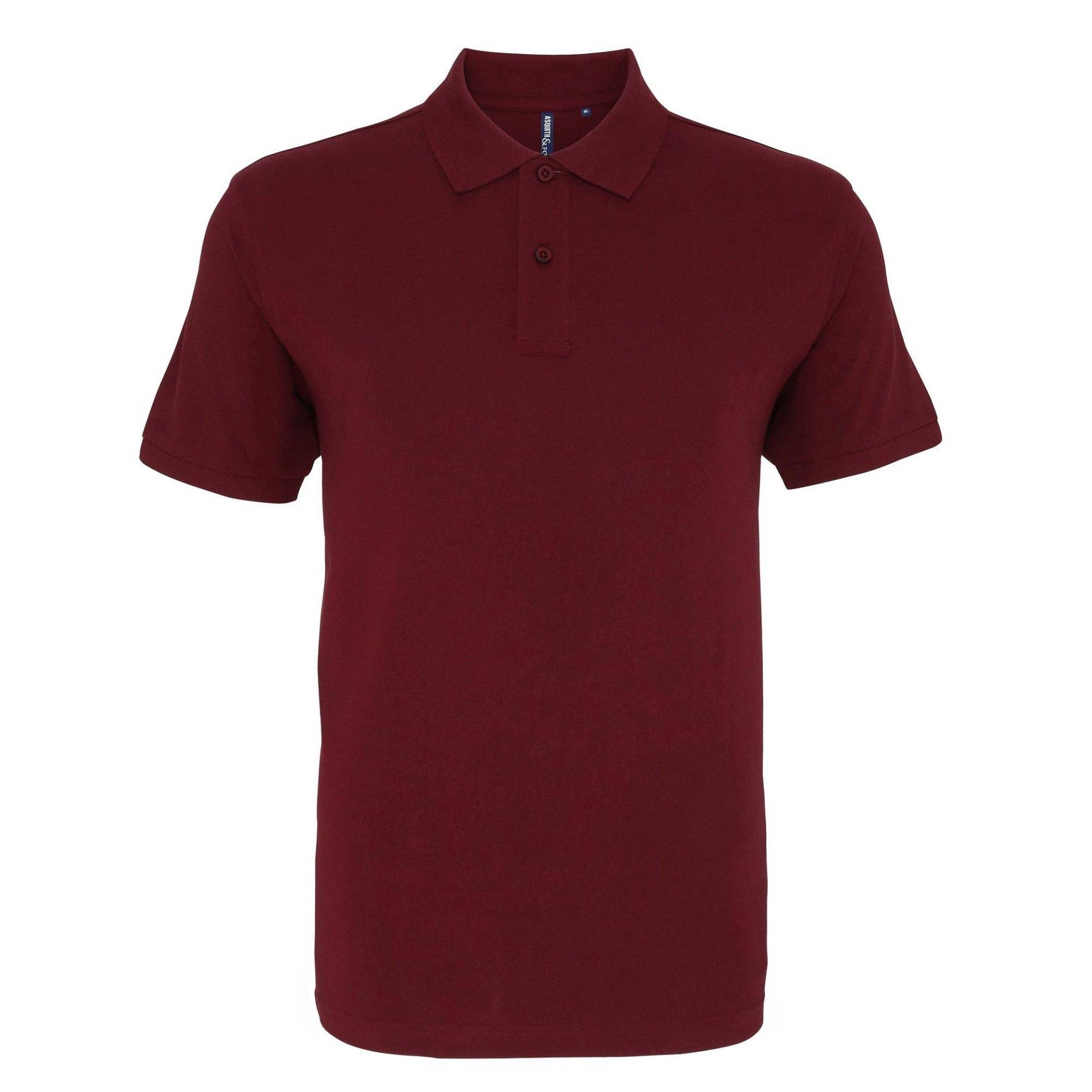 Poloshirt, Kurzarm Herren Weinrot 3XL von Asquith & Fox