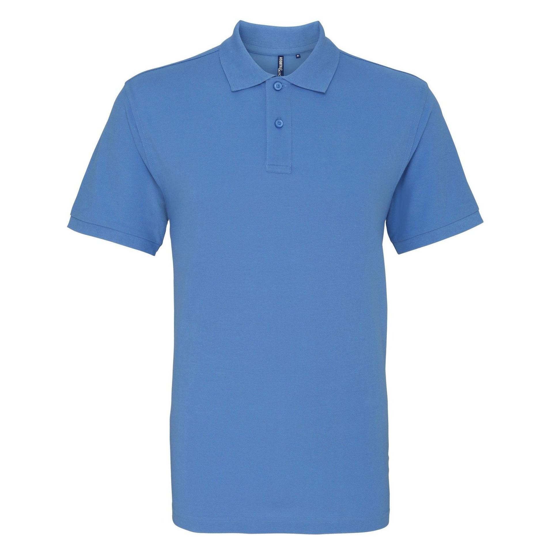 Poloshirt, Kurzarm Herren Kornblumenblau L von Asquith & Fox