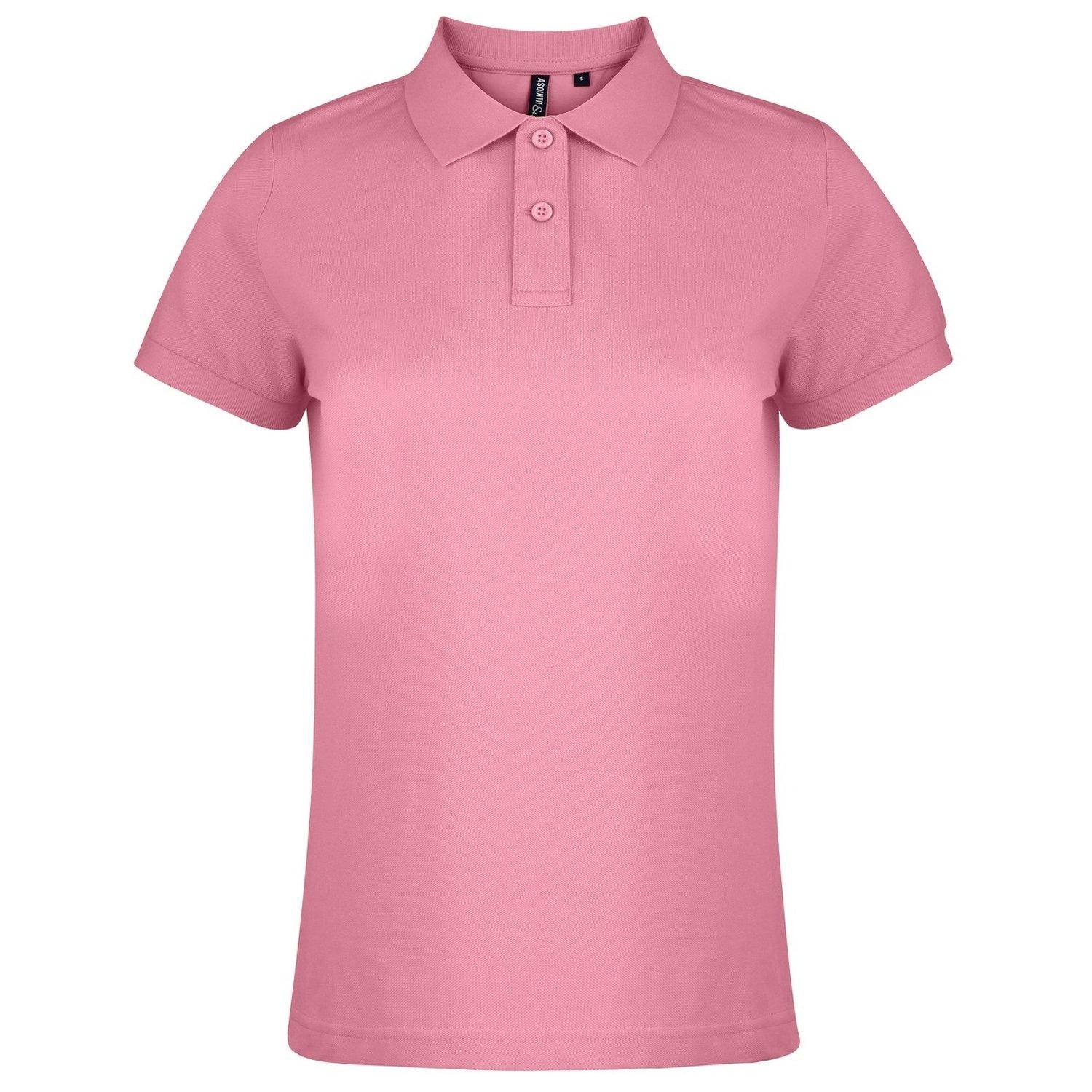 Poloshirt, Kurzarm Damen Pink L von Asquith & Fox