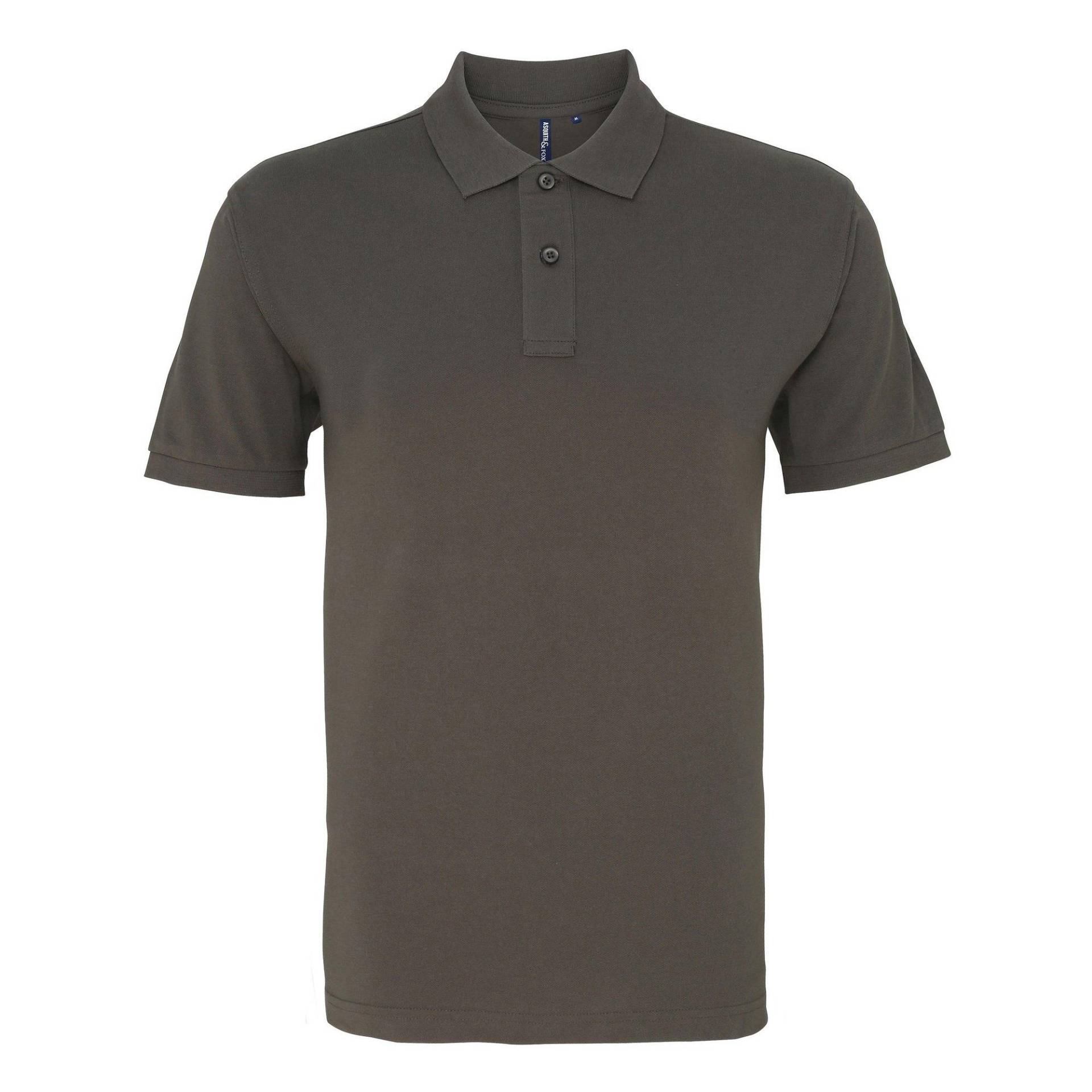 Poloshirt, Kurzarm Herren Schiefergrau M von Asquith & Fox