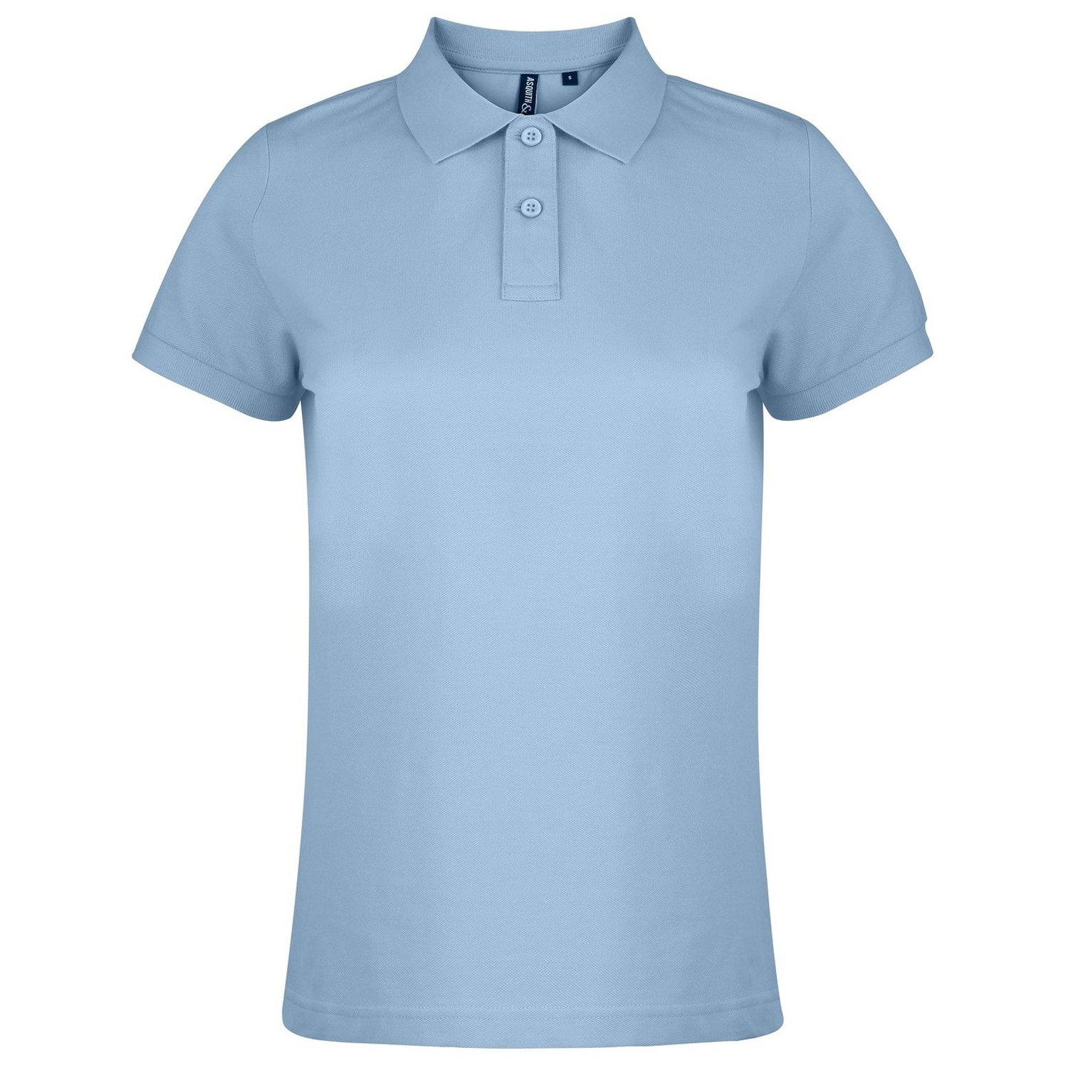 Poloshirt, Kurzarm Damen Himmelblau M von Asquith & Fox