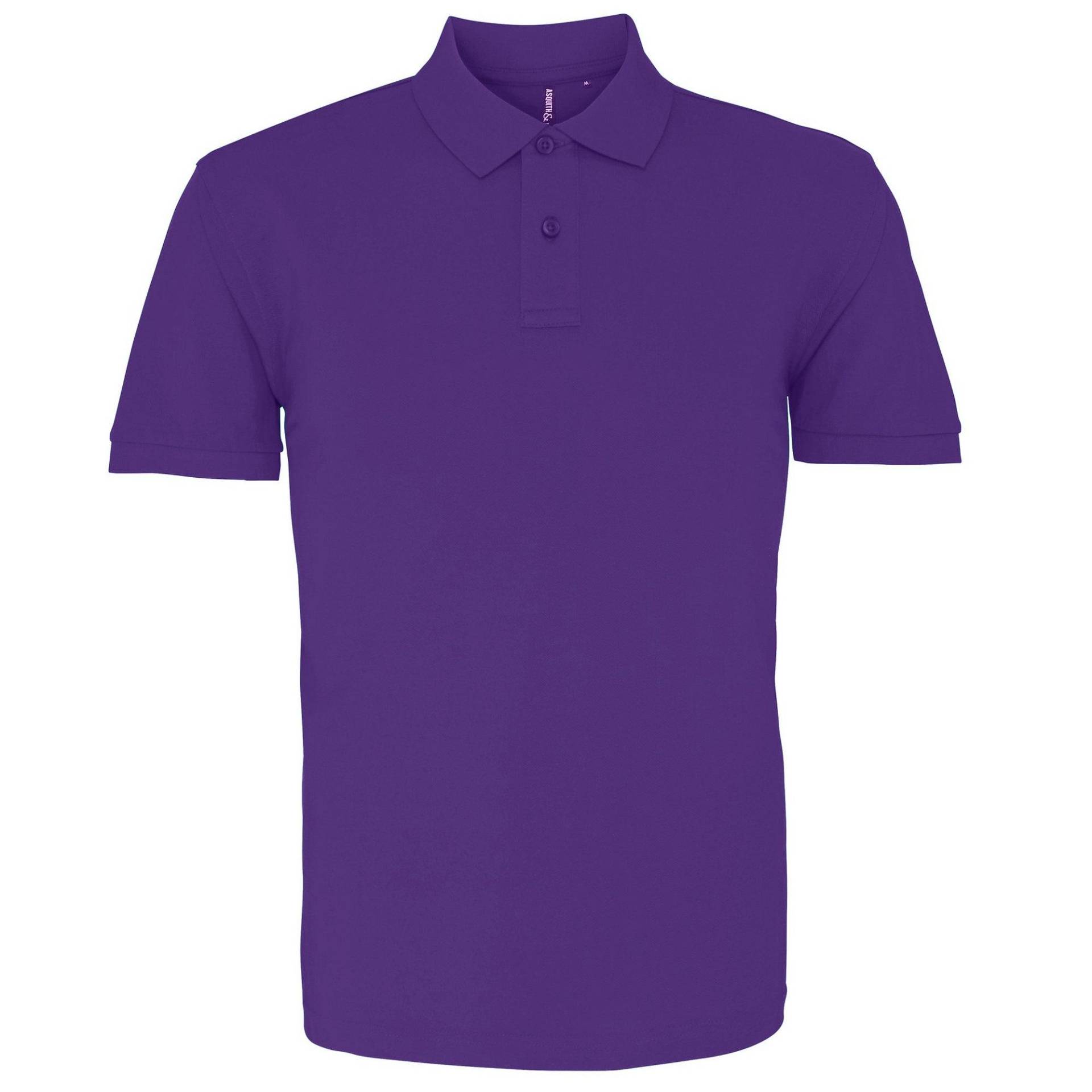 Poloshirt, Kurzarm Herren Lila S von Asquith & Fox