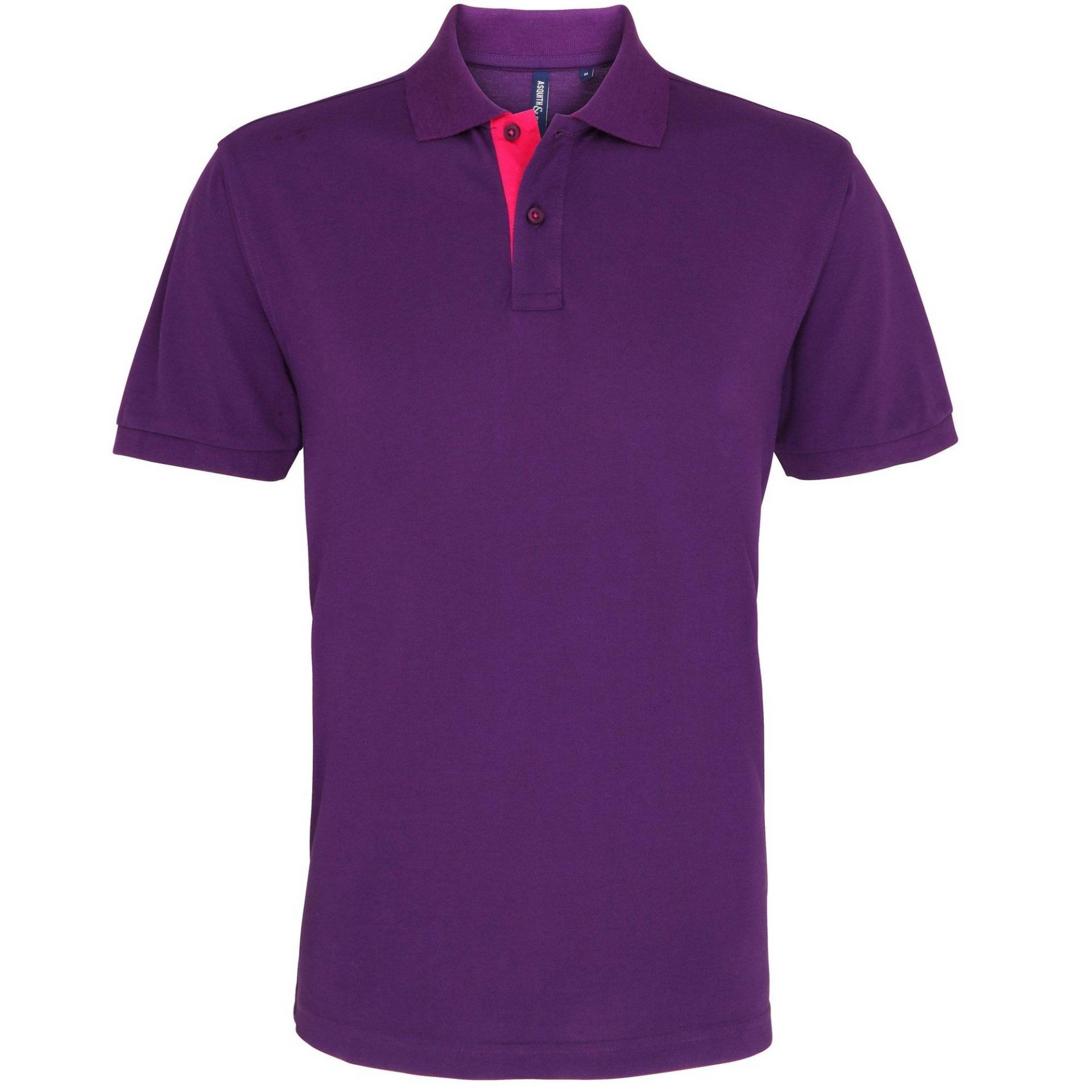 Poloshirt, Kurzärmlig Herren Lila S von Asquith & Fox