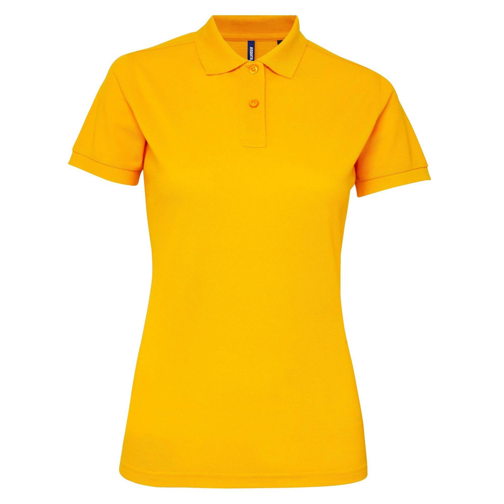 Kurzarm Performance Blend Polo Shirt Damen Gelb Bunt S von Asquith & Fox