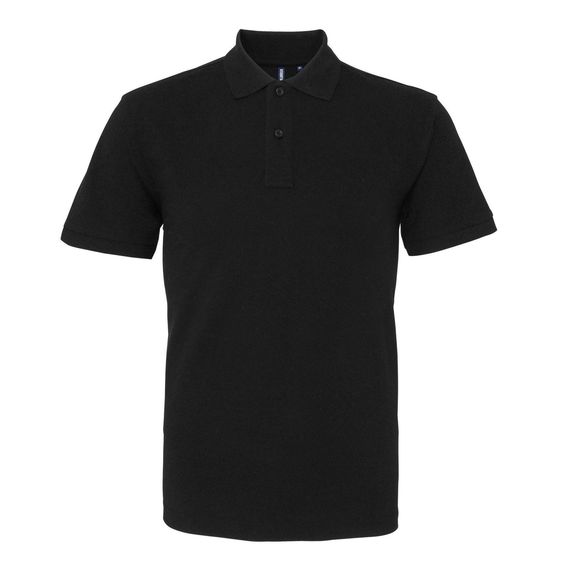 Poloshirt, Kurzarm Herren Schwarz XXL von Asquith & Fox