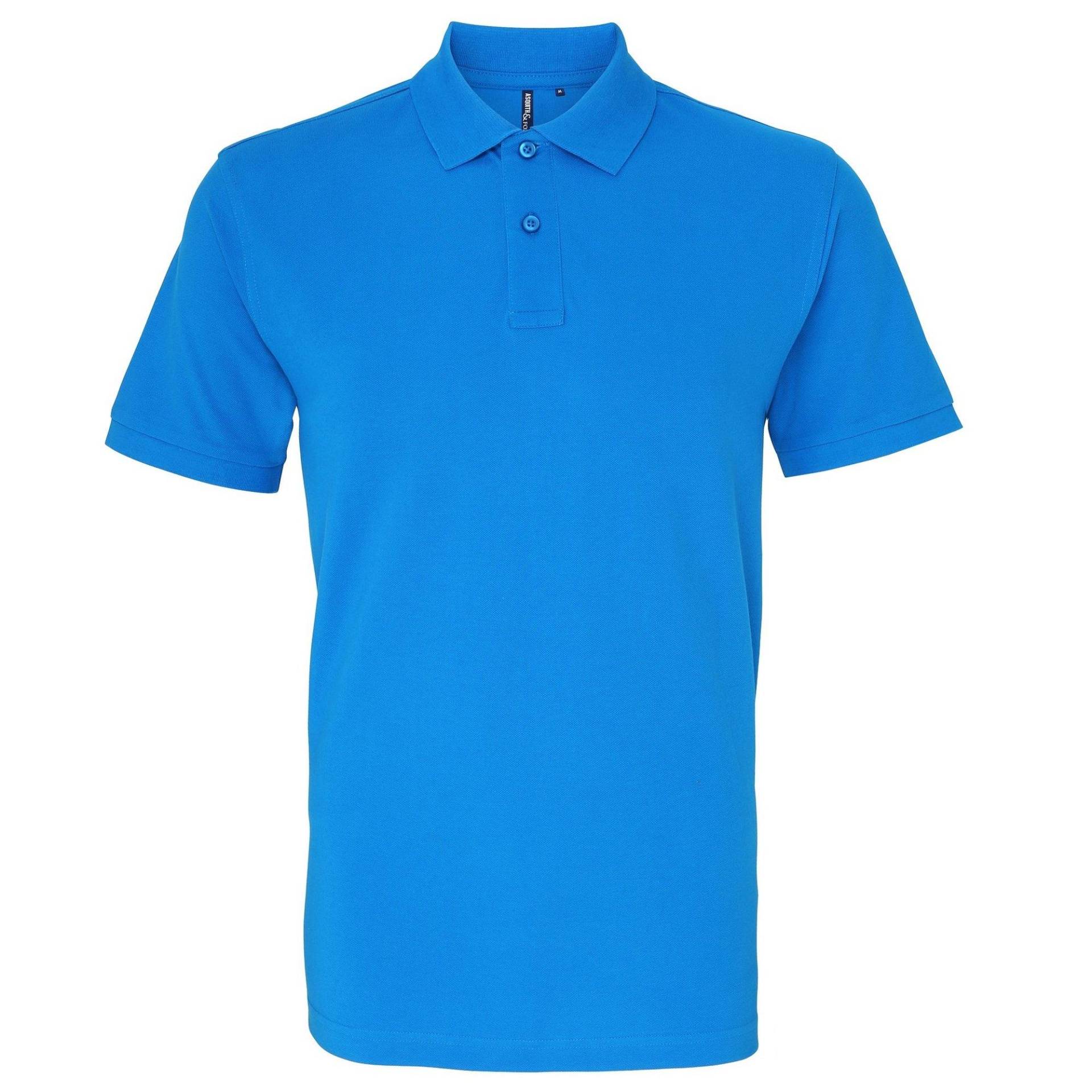 Poloshirt, Kurzarm Herren Saphirblau XXL von Asquith & Fox