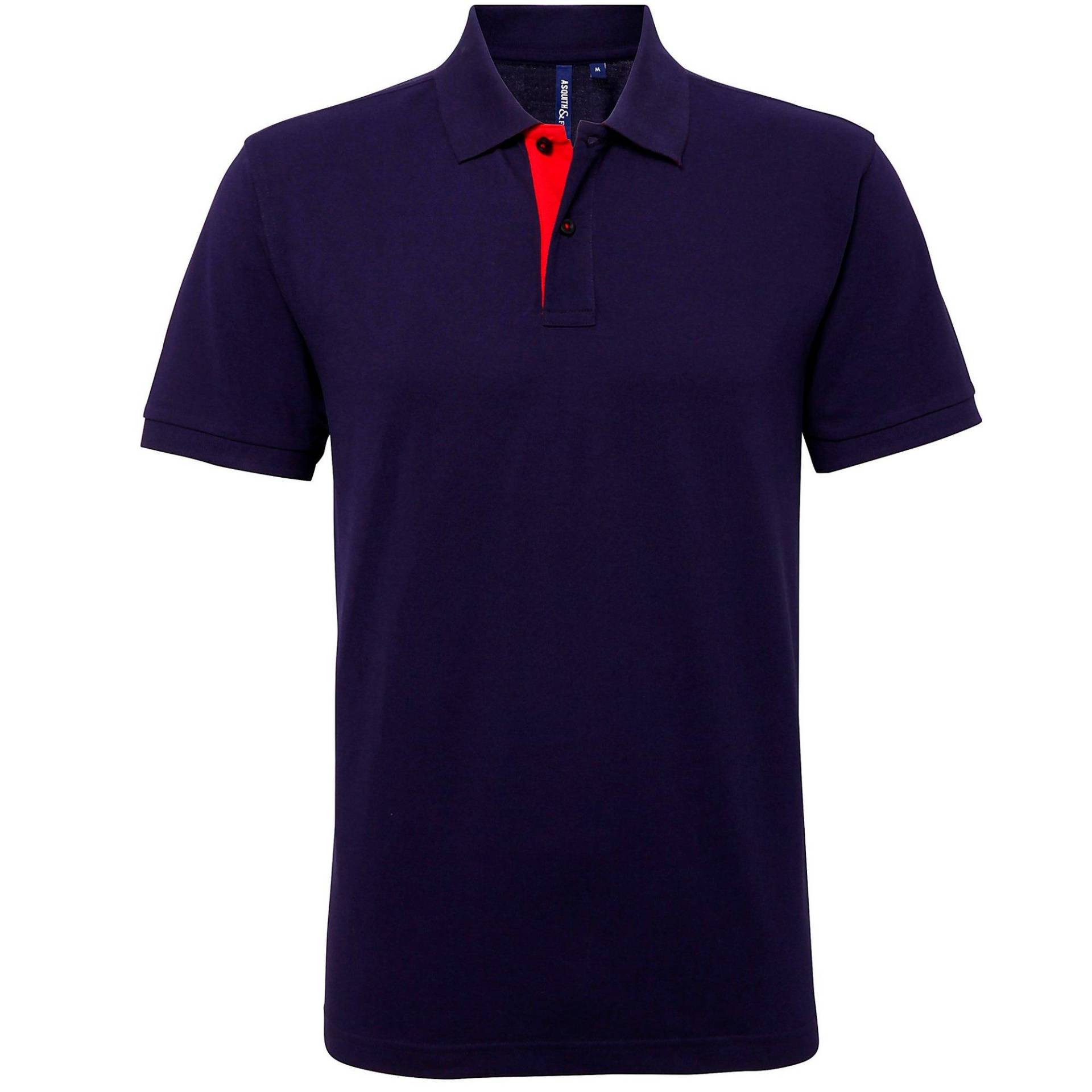 Polo Shirt Herren Marine XXL von Asquith & Fox