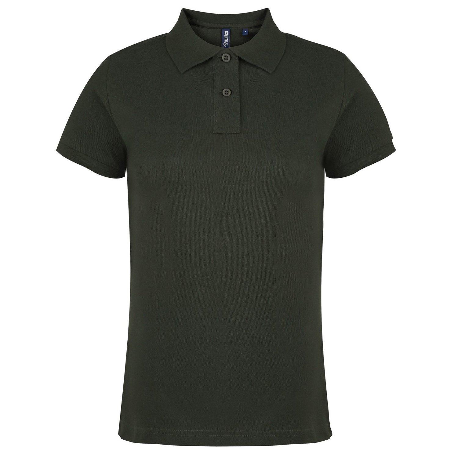 Poloshirt, Kurzarm Damen Dunkelgrün S von Asquith & Fox