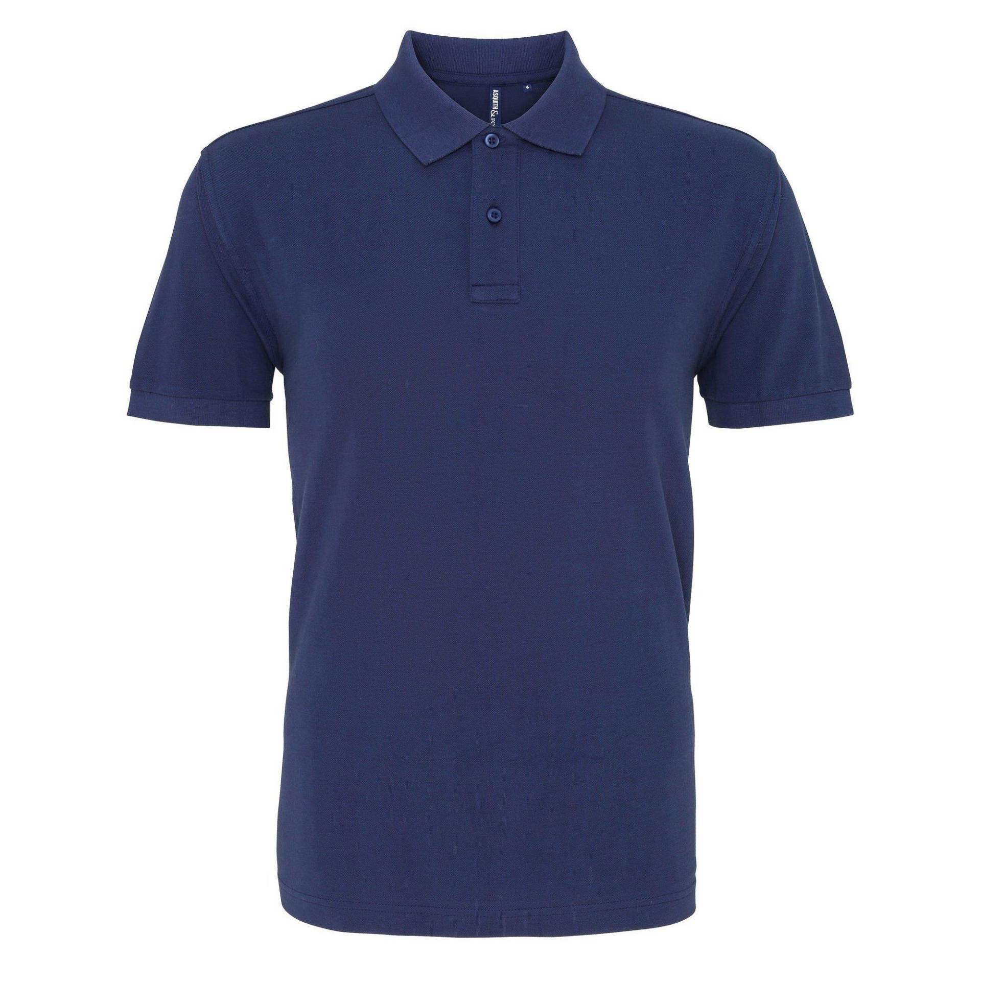 Poloshirt, Kurzarm Herren Blau Denim XL von Asquith & Fox