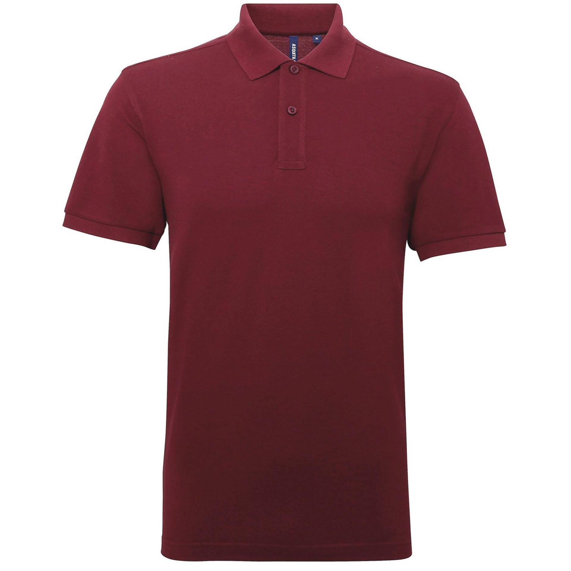 Poloshirt Herren Weinrot M von Asquith & Fox