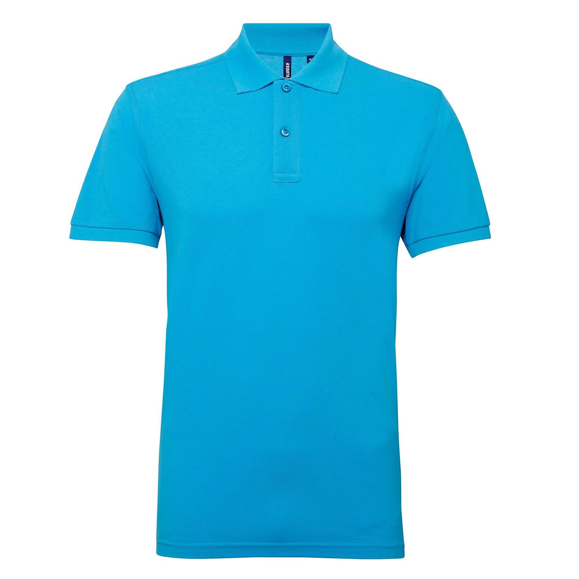 Short Sleeve Performance Formel-polo-hemd Herren Türkisblau XL von Asquith & Fox