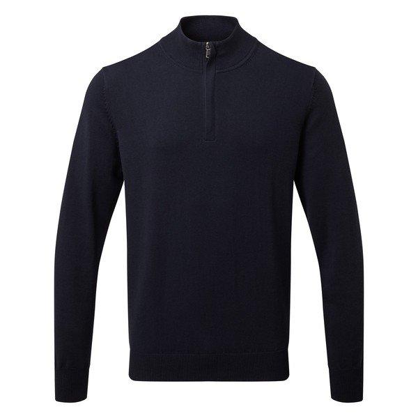 Sweatshirt, Mit Reißverschluss Herren Marine XL von Asquith & Fox