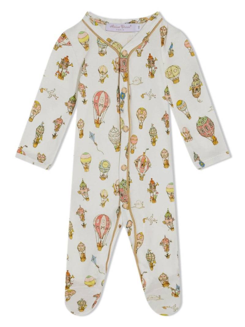 Atelier Choux Hot Air Balloons organic cotton pyjama - Neutrals von Atelier Choux