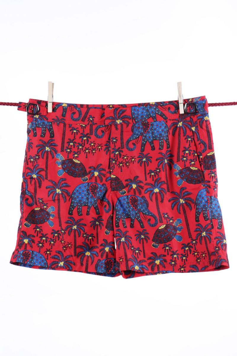 Elephant & Turtle Badeshorts - Formentera-modell Herren Rot M von Atelier F&B