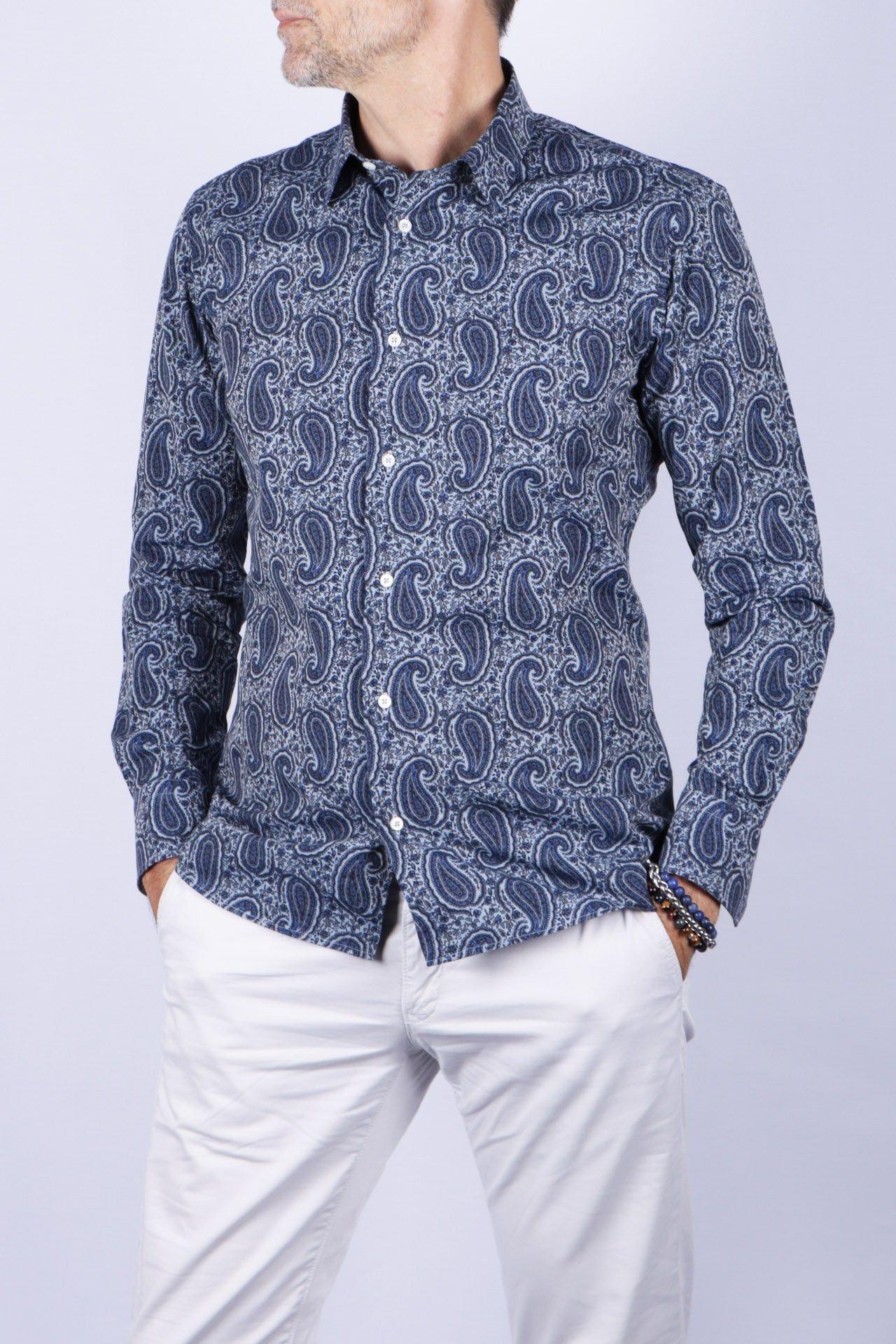 Hemd Mit Paisley-print Herren Blau S von Atelier F&B