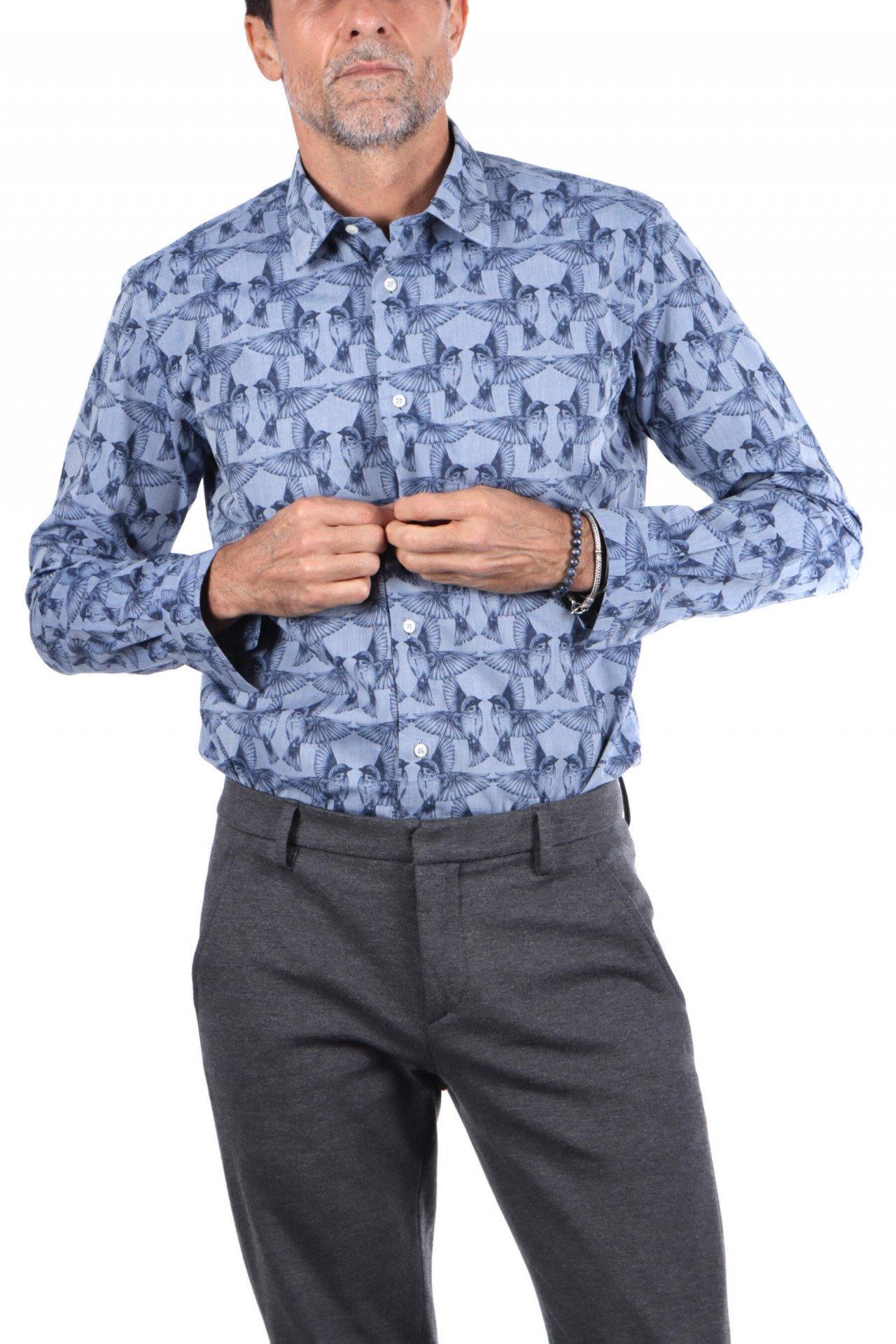 Kolibri-shirt Herren Blau XL von Atelier F&B