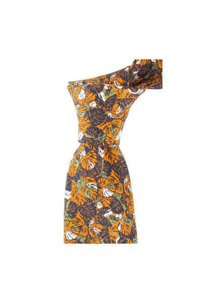 Krawatte Mit Blattmotiv Herren Orange ONE SIZE von Atelier F&B