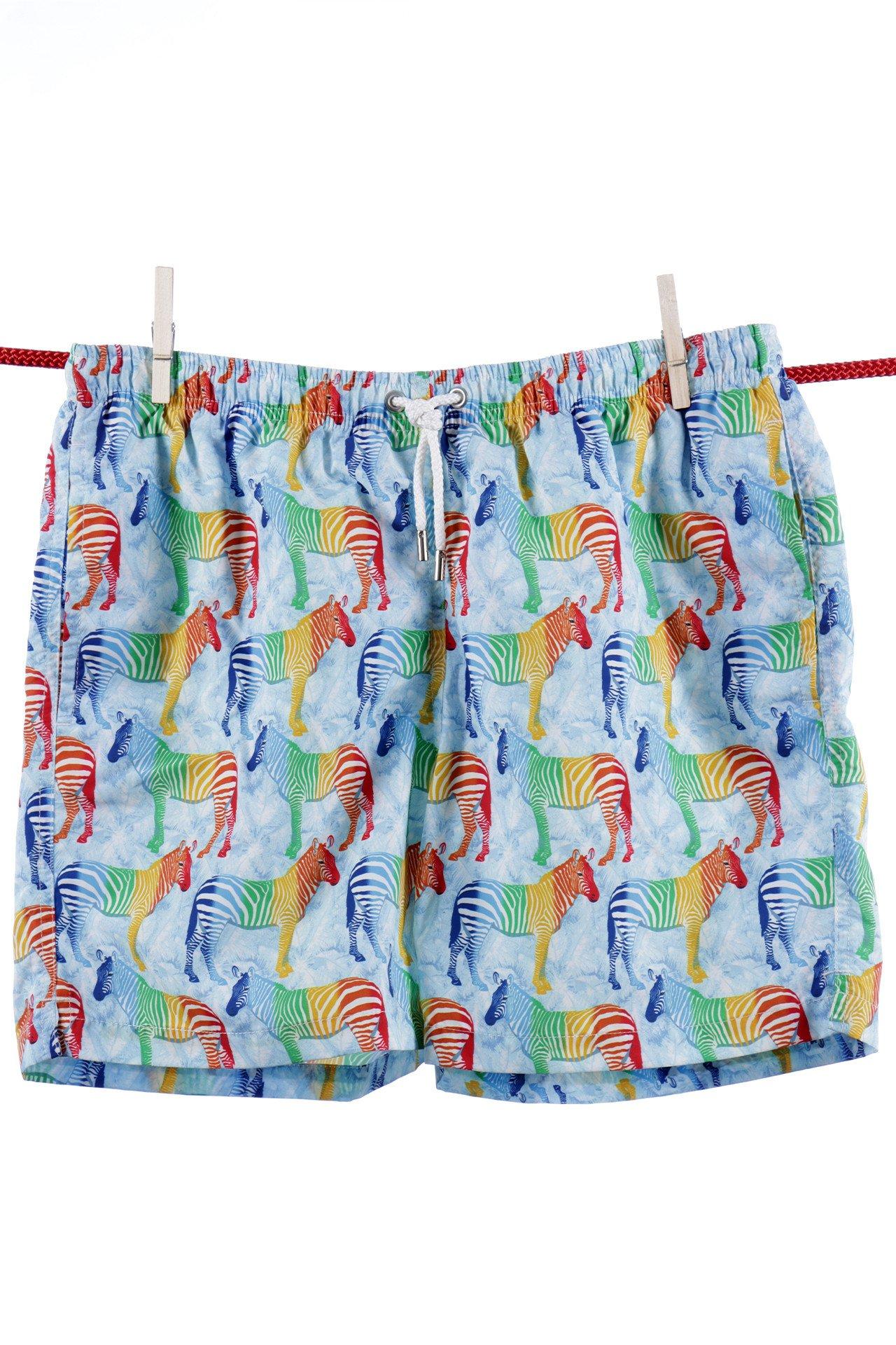 Zebra-badeshorts - Ibiza-modell Herren Blau XXL von Atelier F&B