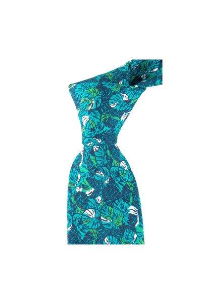 Krawatte Mit Blattmotiv Herren Blau ONE SIZE von Atelier F&B