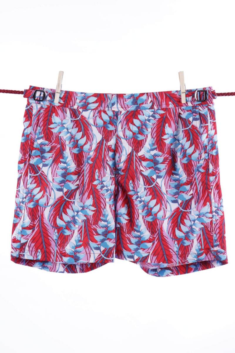 Jungle Fluo Badeshorts - Modell Formentera Herren Rot L von Atelier F&B