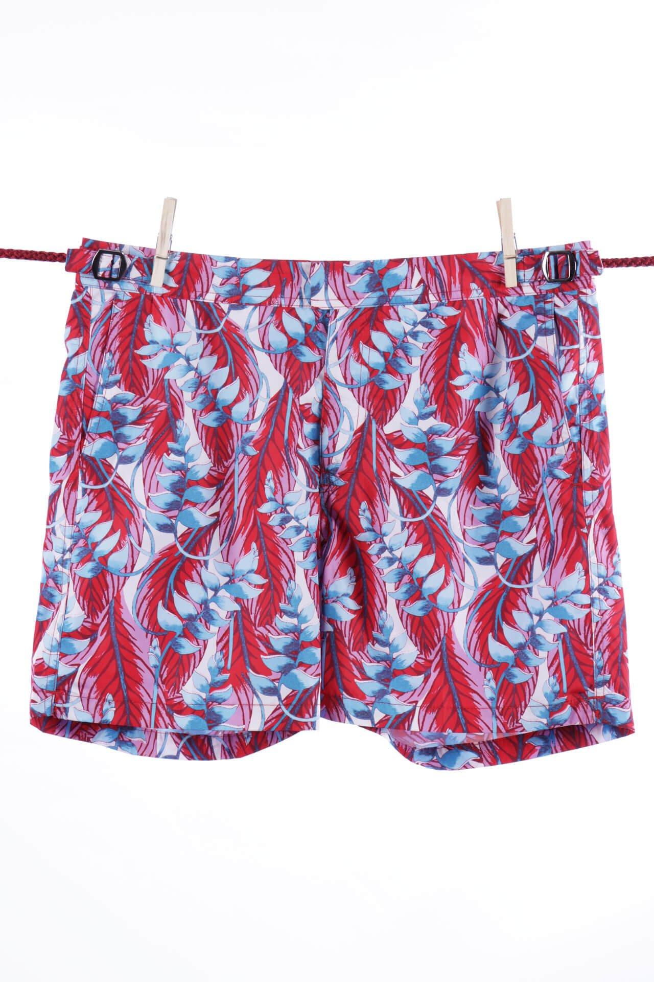 Jungle Fluo Badeshorts - Modell Formentera Herren Rot M von Atelier F&B