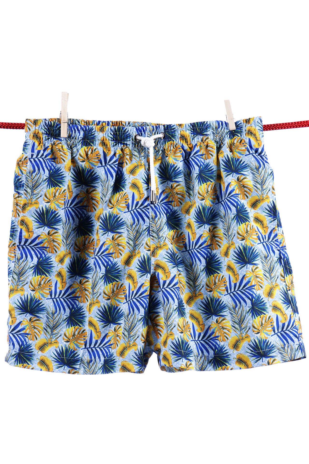 Badeshorts Aus Palmblättern - Ibiza-modell Herren Blau S von Atelier F&B