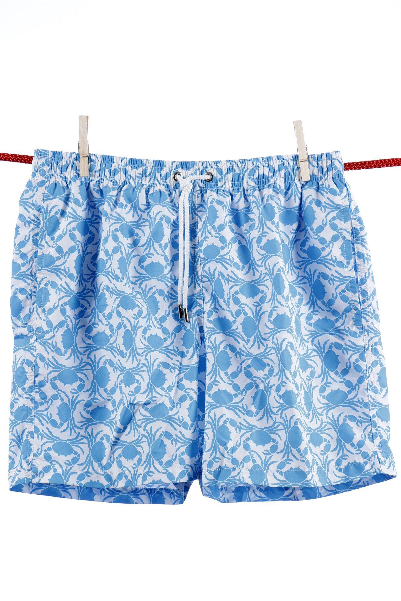 Krabben-badeshorts - Ibiza-modell Herren Blau S von Atelier F&B