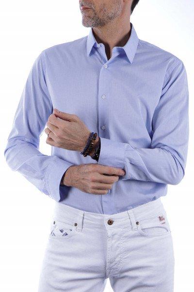Tailliertes, Schlichtes Business-hemd Aus Popeline Herren Blau XL von Atelier F&B
